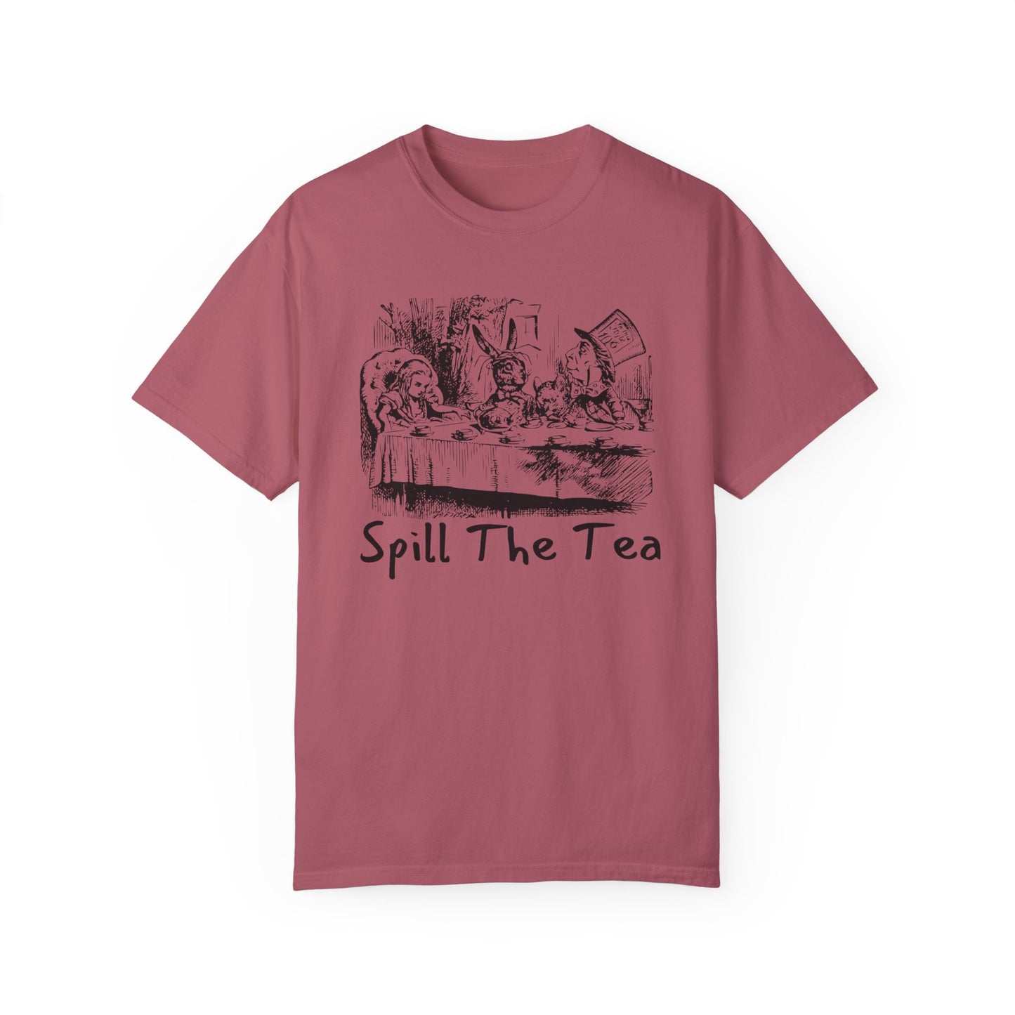Spill The Tea Unisex Garment-Dyed T-Shirt - Fun Conversation Starter Tee