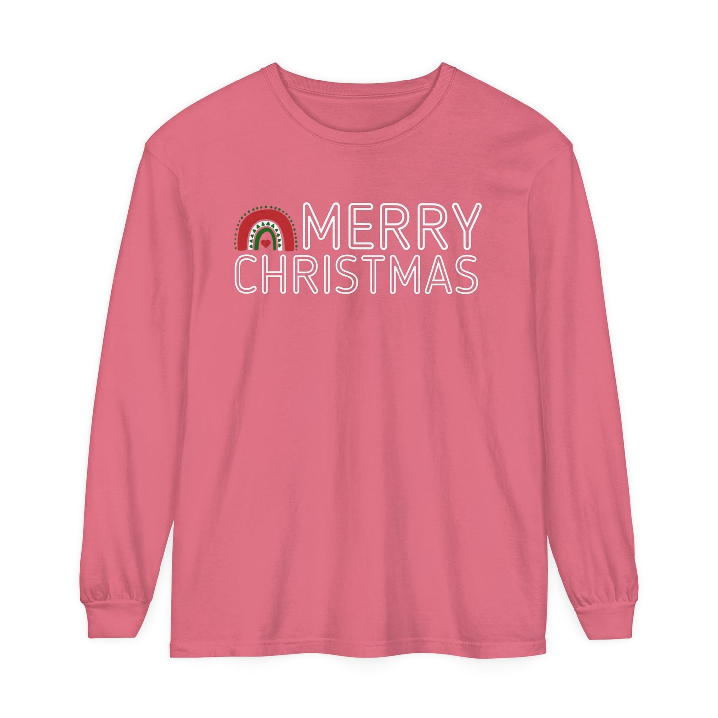 Comfort Colors Garment-Dyed Long Sleeve T-Shirt - 'Merry