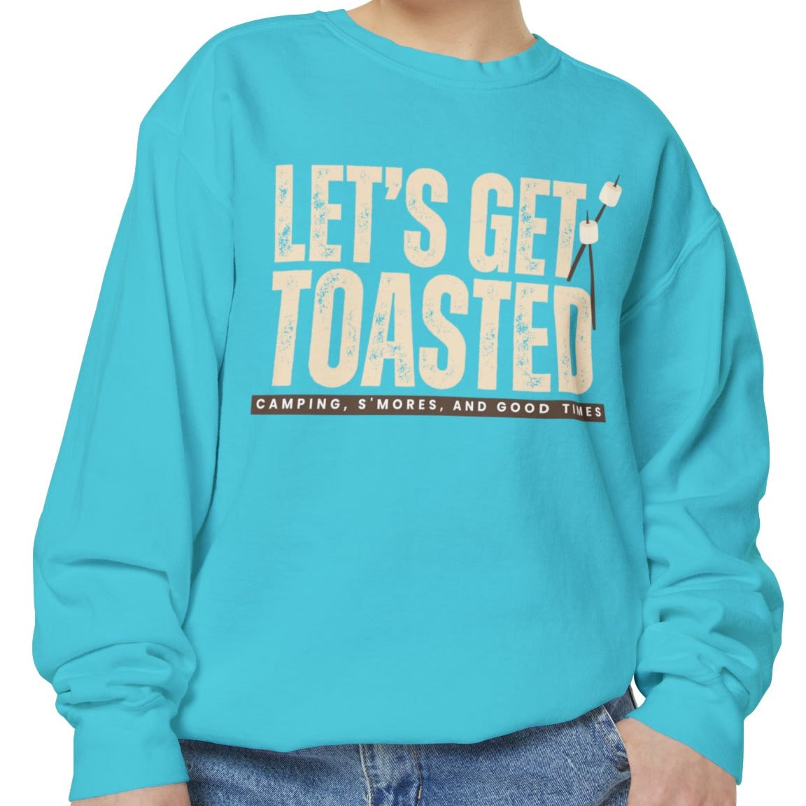 Cozy Comfort Colors Women's Sweatshirt Let's Get Toasted - Eddy and Rita