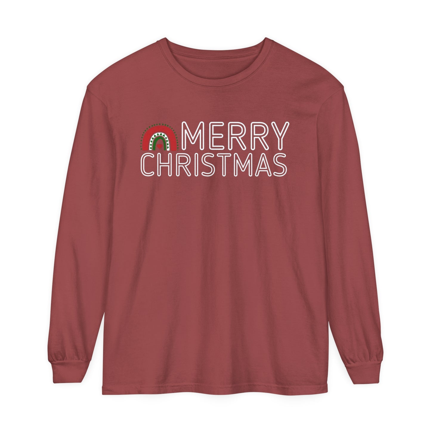 Comfort Colors Garment-Dyed Long Sleeve T-Shirt - 'Merry