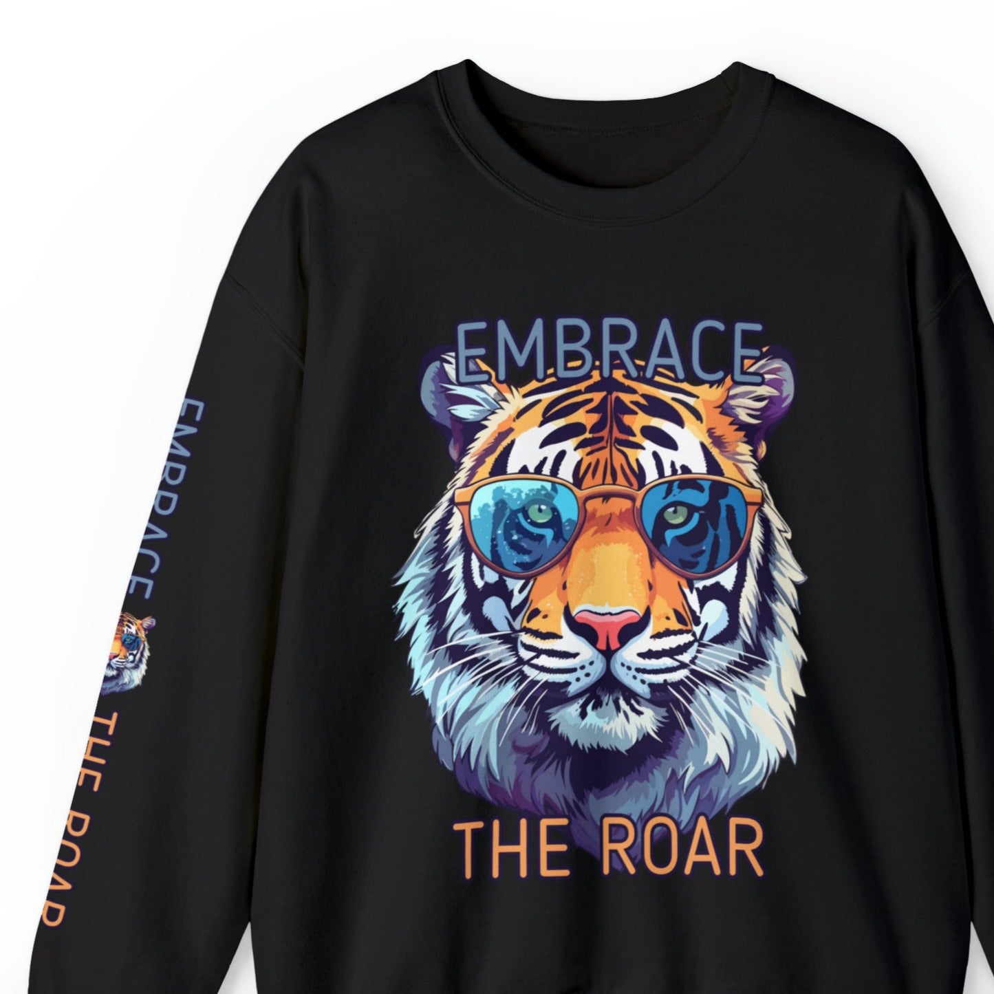 Embrace the Roar: Women's Tiger Sweatshirt with Stylish Sunglasses - Stand out in Style! - Eddy and Rita