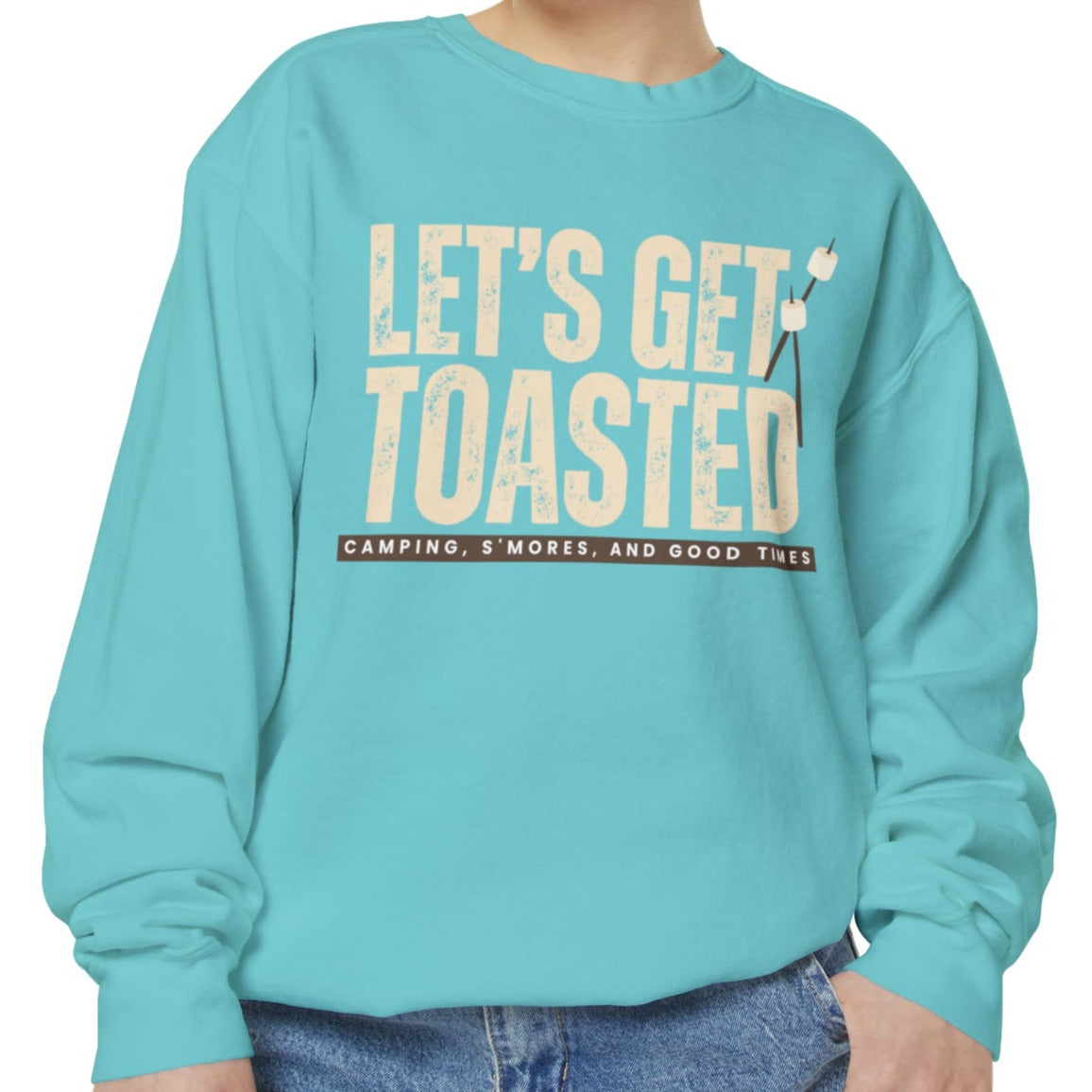 Cozy Comfort Colors Women's Sweatshirt Let's Get Toasted - Eddy and Rita