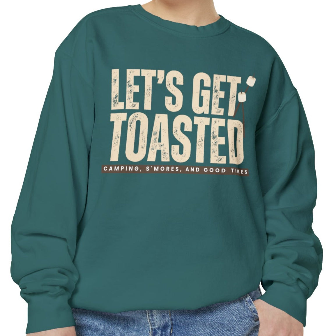 Cozy Comfort Colors Women's Sweatshirt Let's Get Toasted - Eddy and Rita