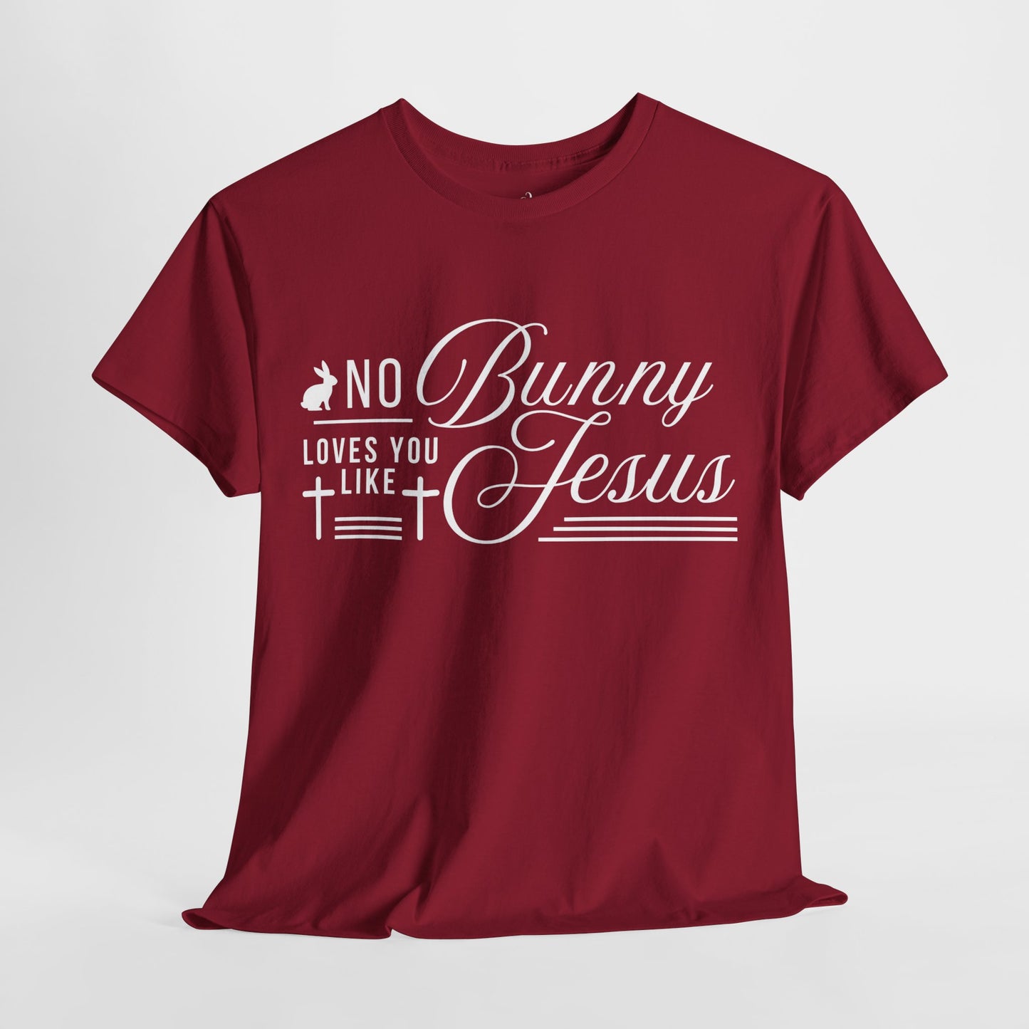 No Bunny Loves You Like Jesus Unisex Heavy Cotton Tee - Fun Easter Graphic Shirt