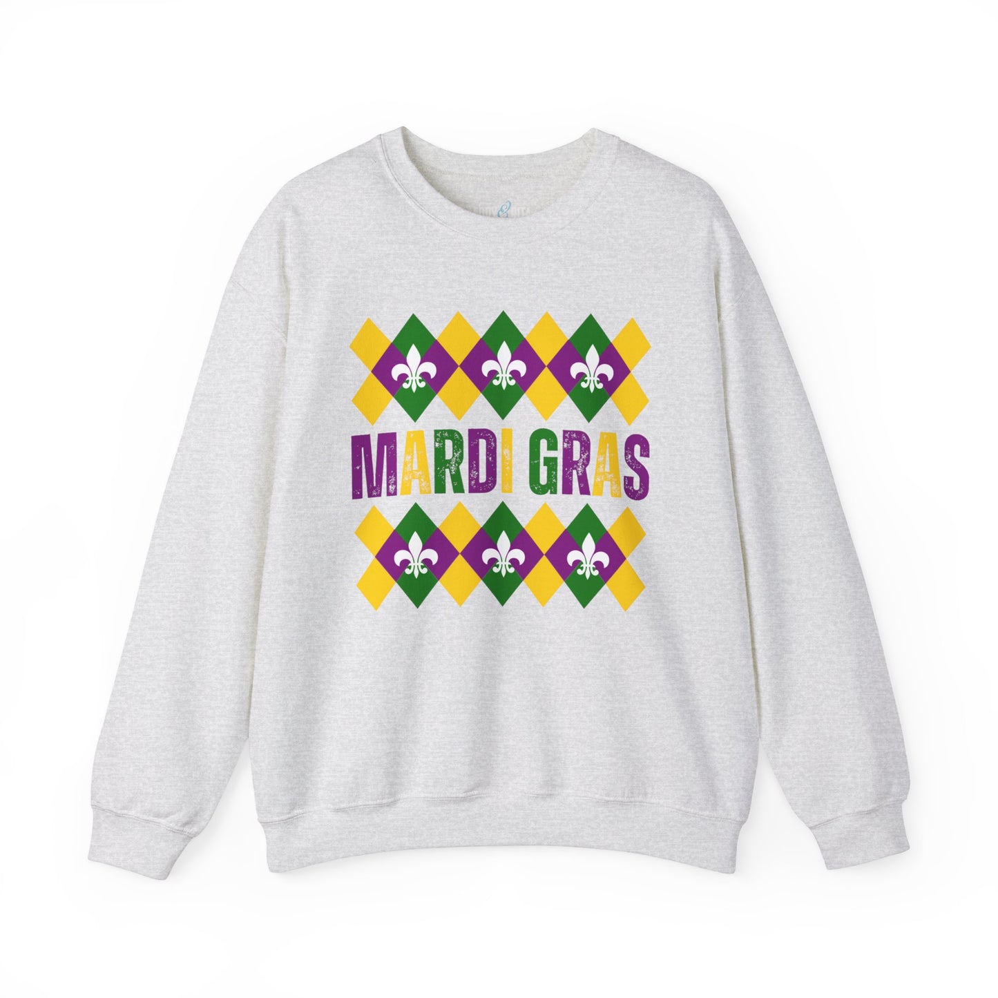 Mardi Gras Fleur-de-Lis Women's Sweatshirt: Festive Comfort with Stylish Elegance - Eddy and Rita