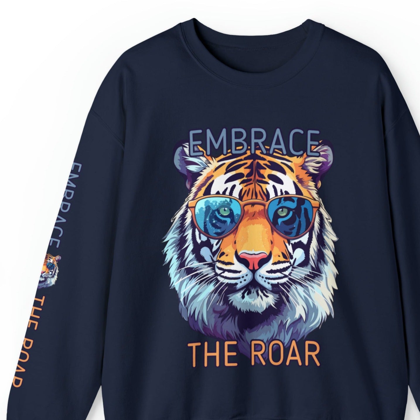 Embrace the Roar: Women's Tiger Sweatshirt with Stylish Sunglasses - Stand out in Style! - Eddy and Rita