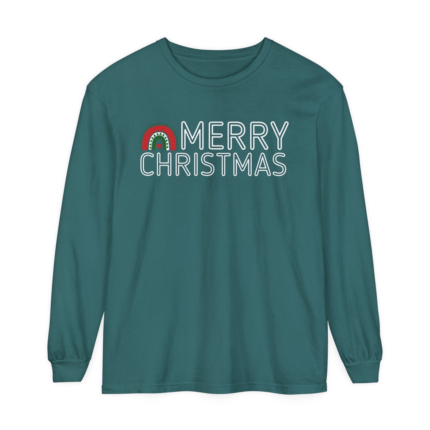 Comfort Colors Garment-Dyed Long Sleeve T-Shirt - 'Merry
