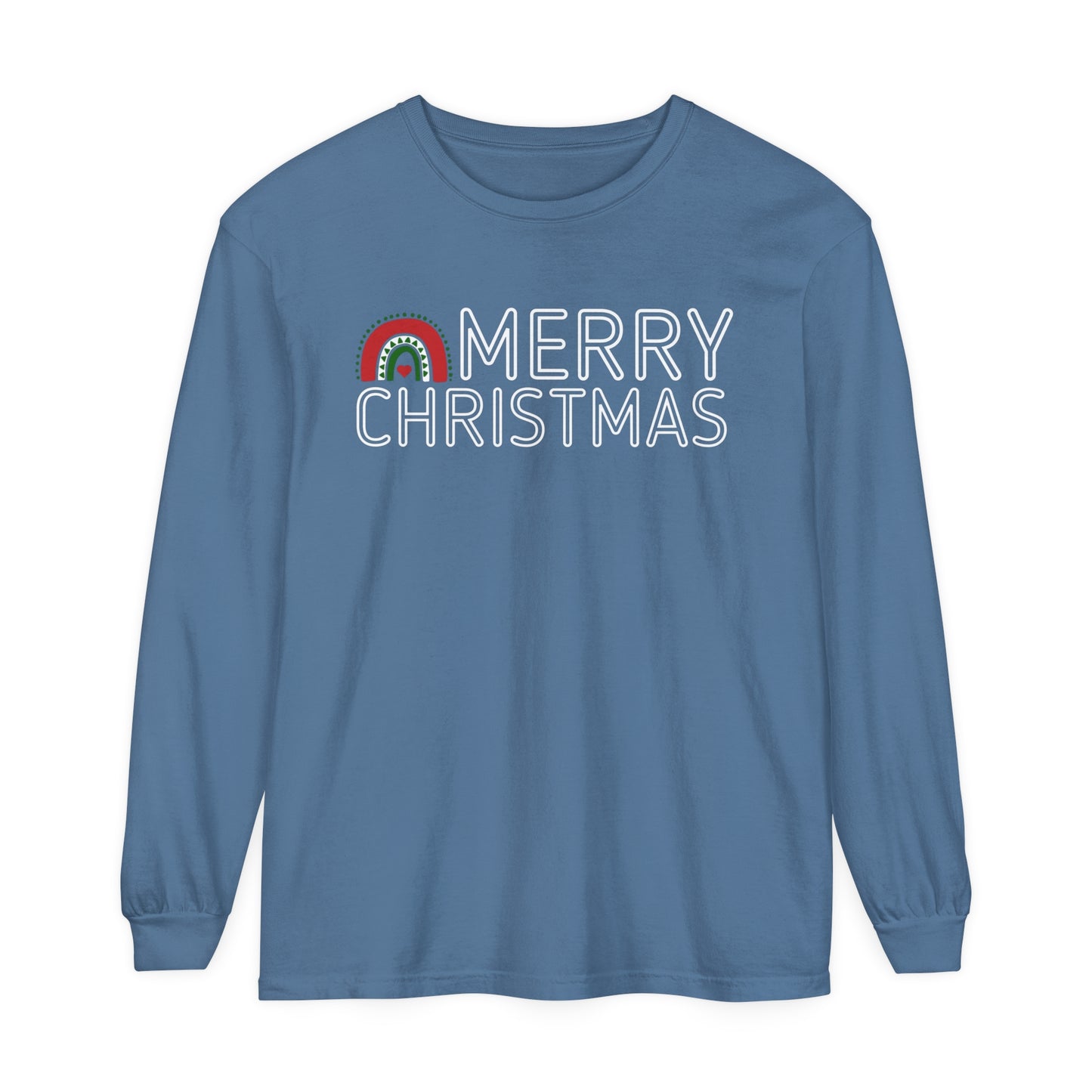 Comfort Colors Garment-Dyed Long Sleeve T-Shirt - 'Merry