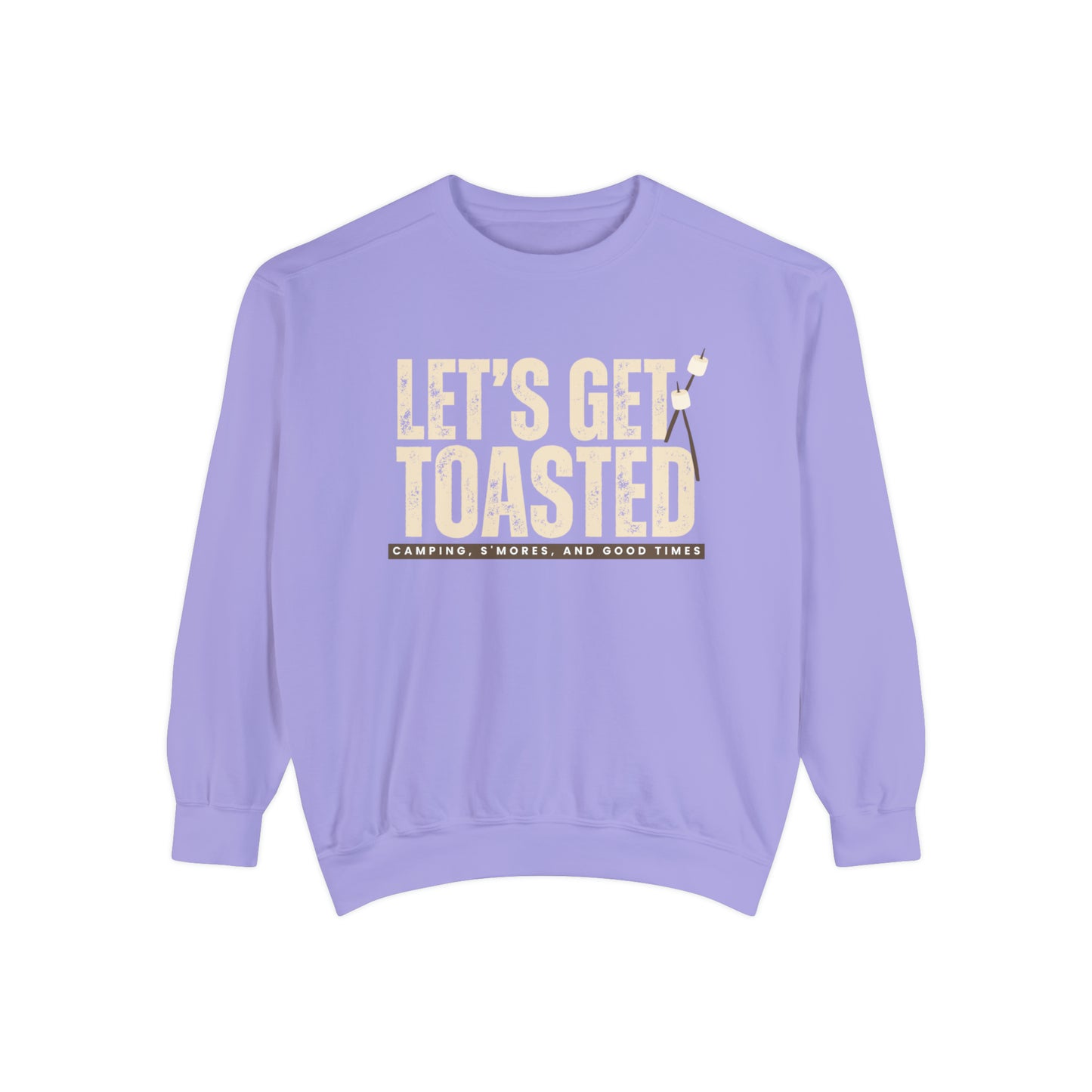 Cozy Comfort Colors Women's Sweatshirt Let's Get Toasted - Eddy and Rita