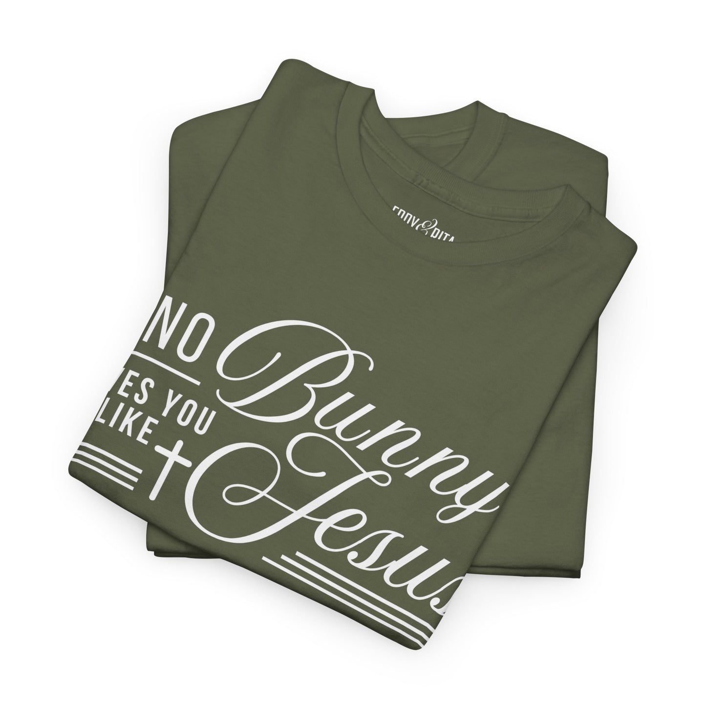 No Bunny Loves You Like Jesus Unisex Heavy Cotton Tee - Fun Easter Graphic Shirt
