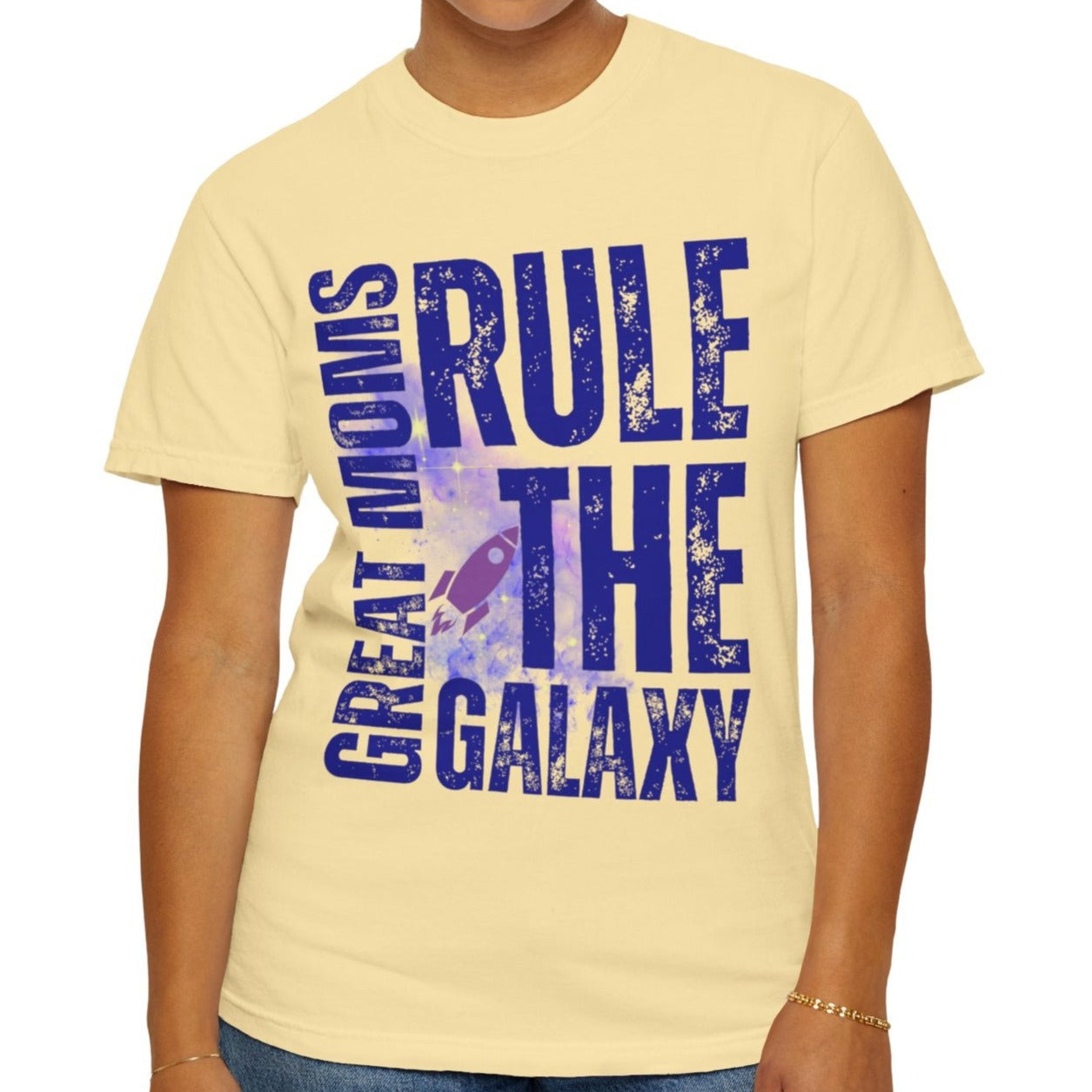 Galactic Mom Power Women's Comfort Colors T-Shirt - Eddy and Rita
