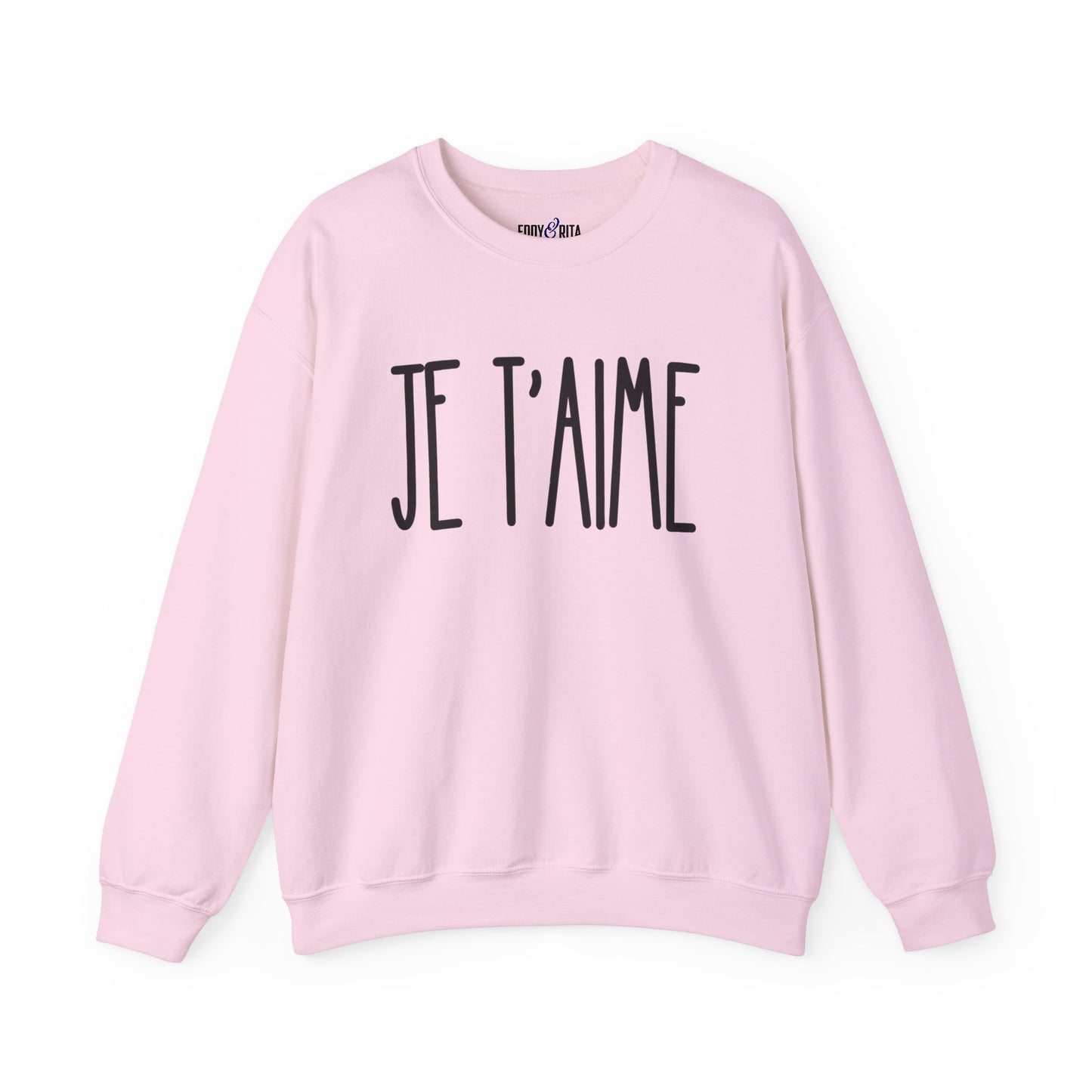 Je T'aime Women's Sweatshirt: Cozy Comfort with French Elegance - Eddy and Rita