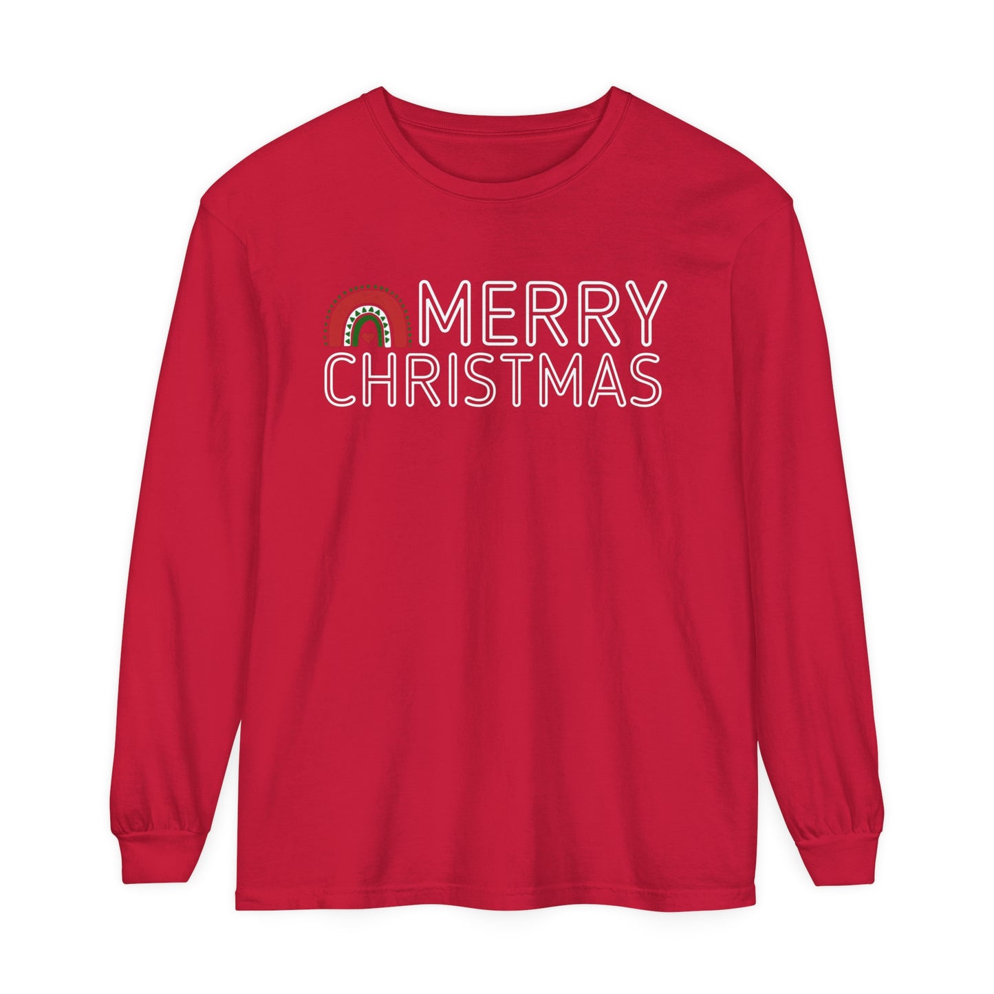 Comfort Colors Garment-Dyed Long Sleeve T-Shirt - 'Merry
