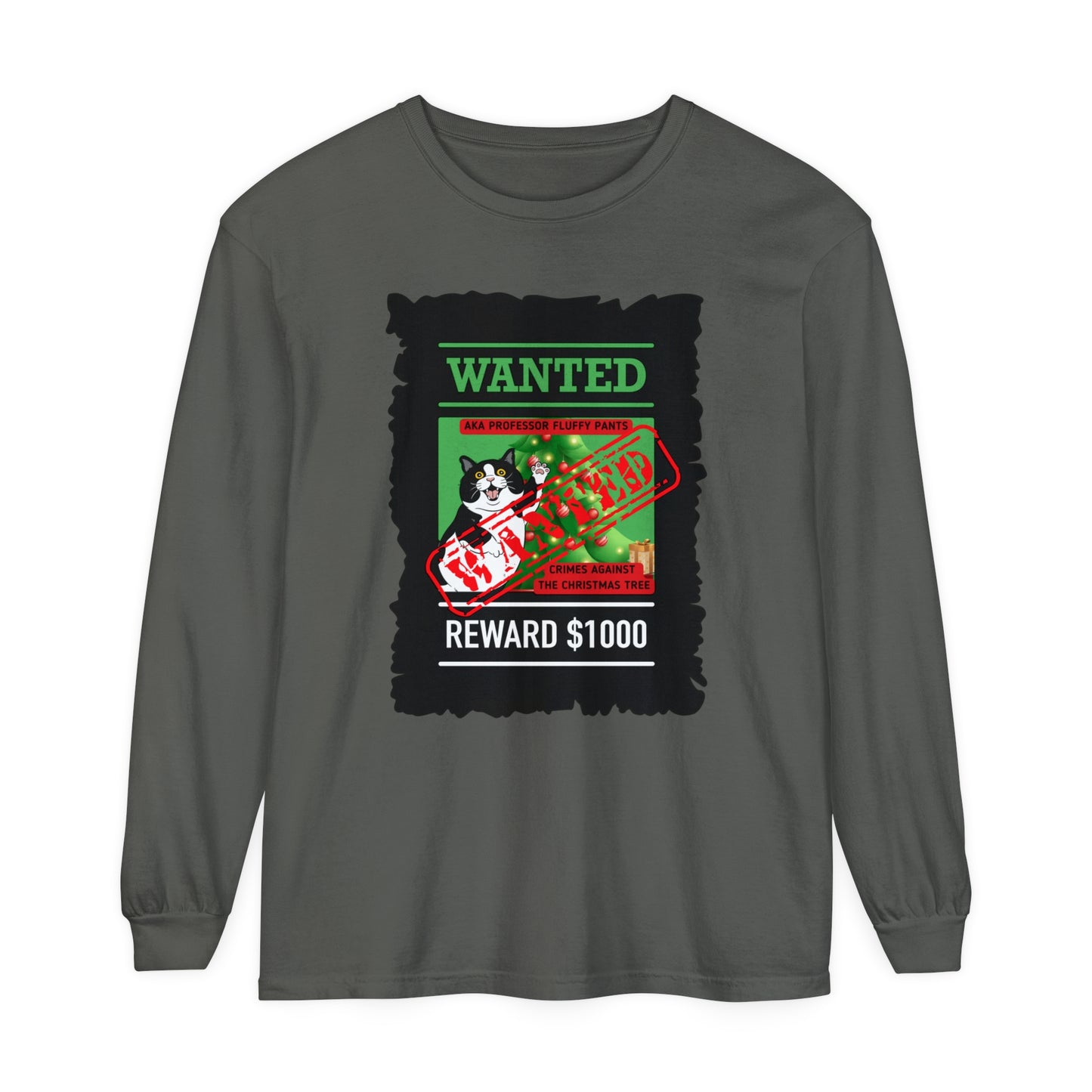 Comfort Colors Garment-Dyed Long Sleeve T-Shirt - 'Wanted