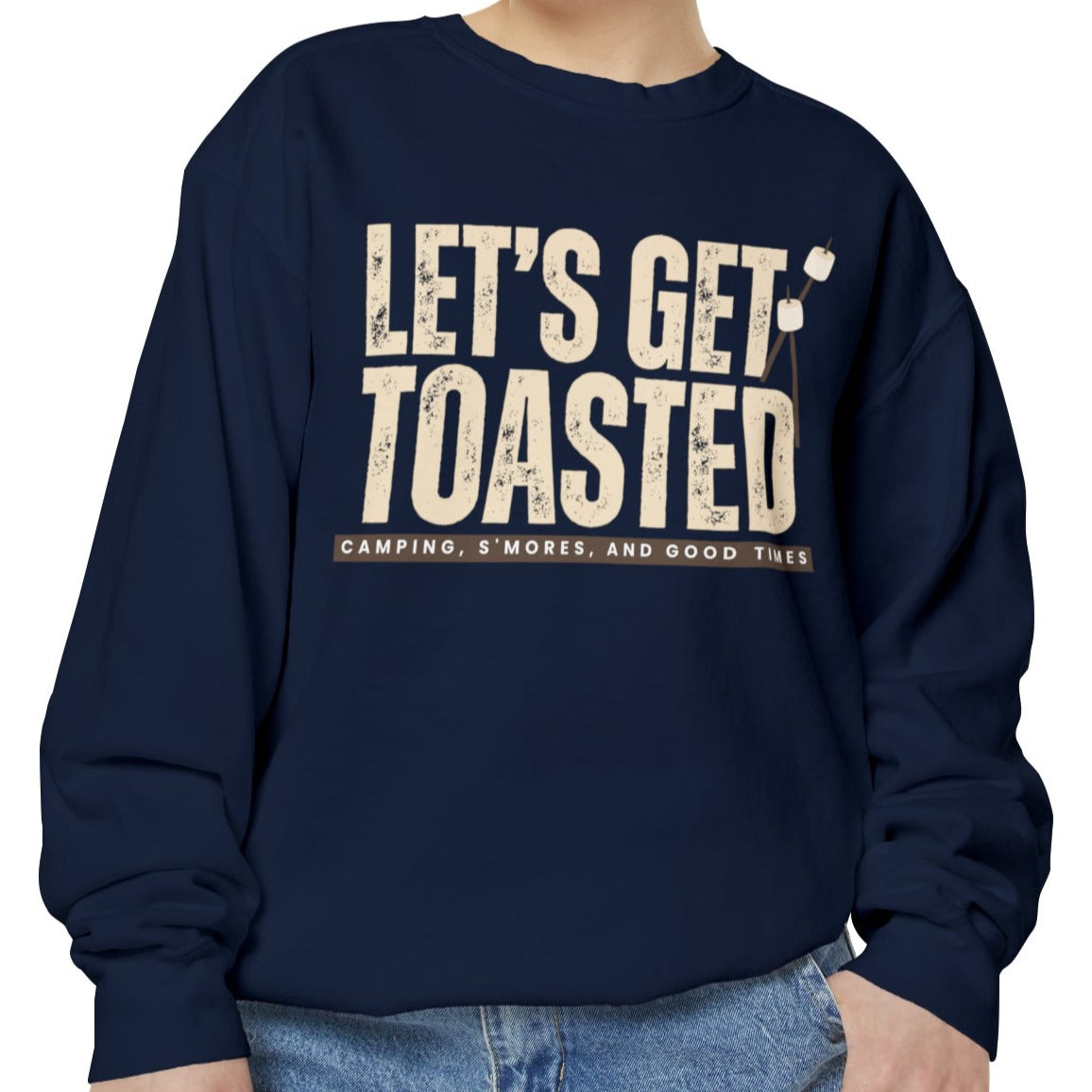 Cozy Comfort Colors Women's Sweatshirt Let's Get Toasted - Eddy and Rita