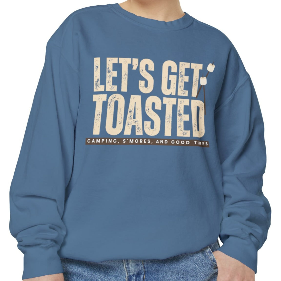 Cozy Comfort Colors Women's Sweatshirt Let's Get Toasted - Eddy and Rita