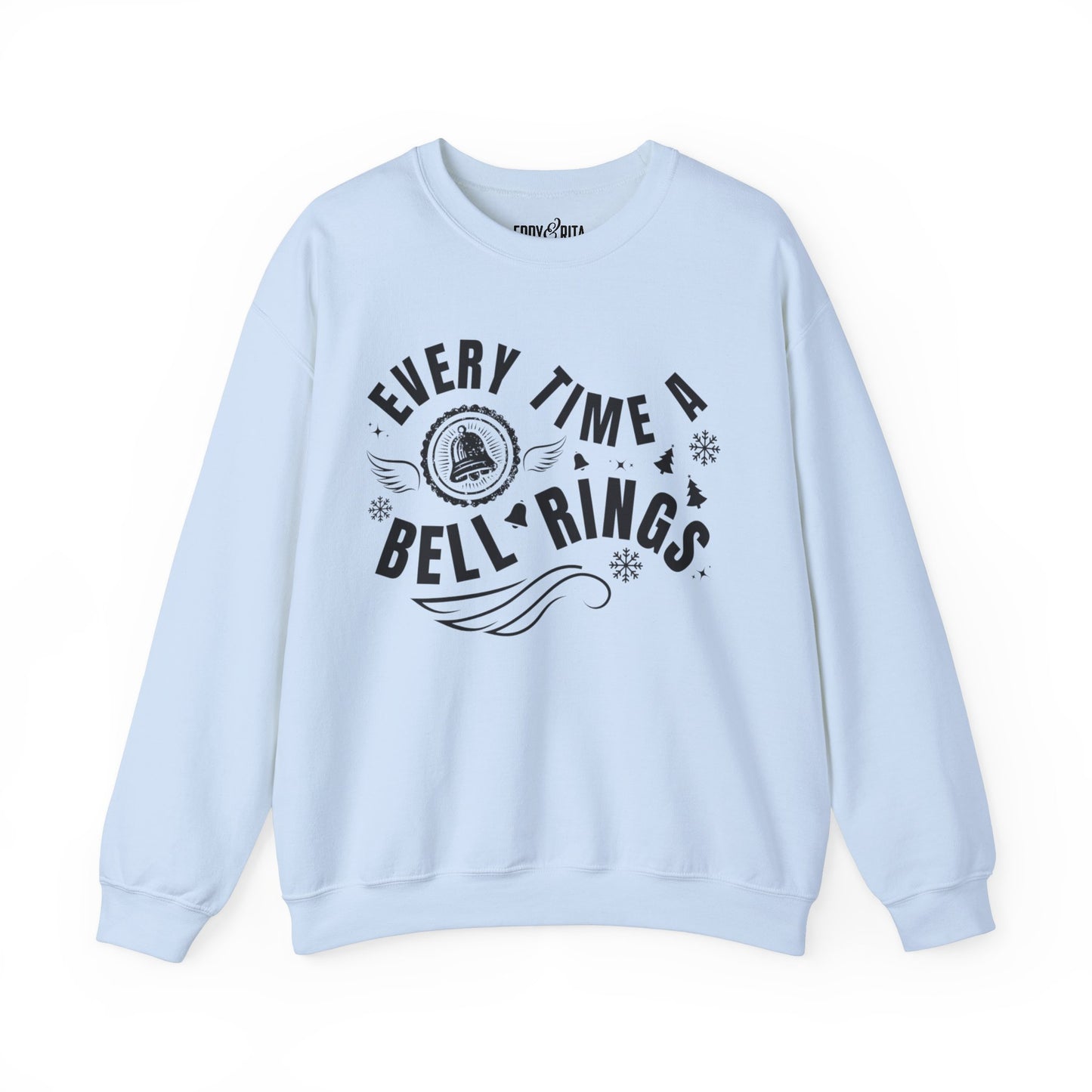 Women's Heavy Sweatshirt – "Every Time a Bell Rings" Christmas Graphic Sweatshirt