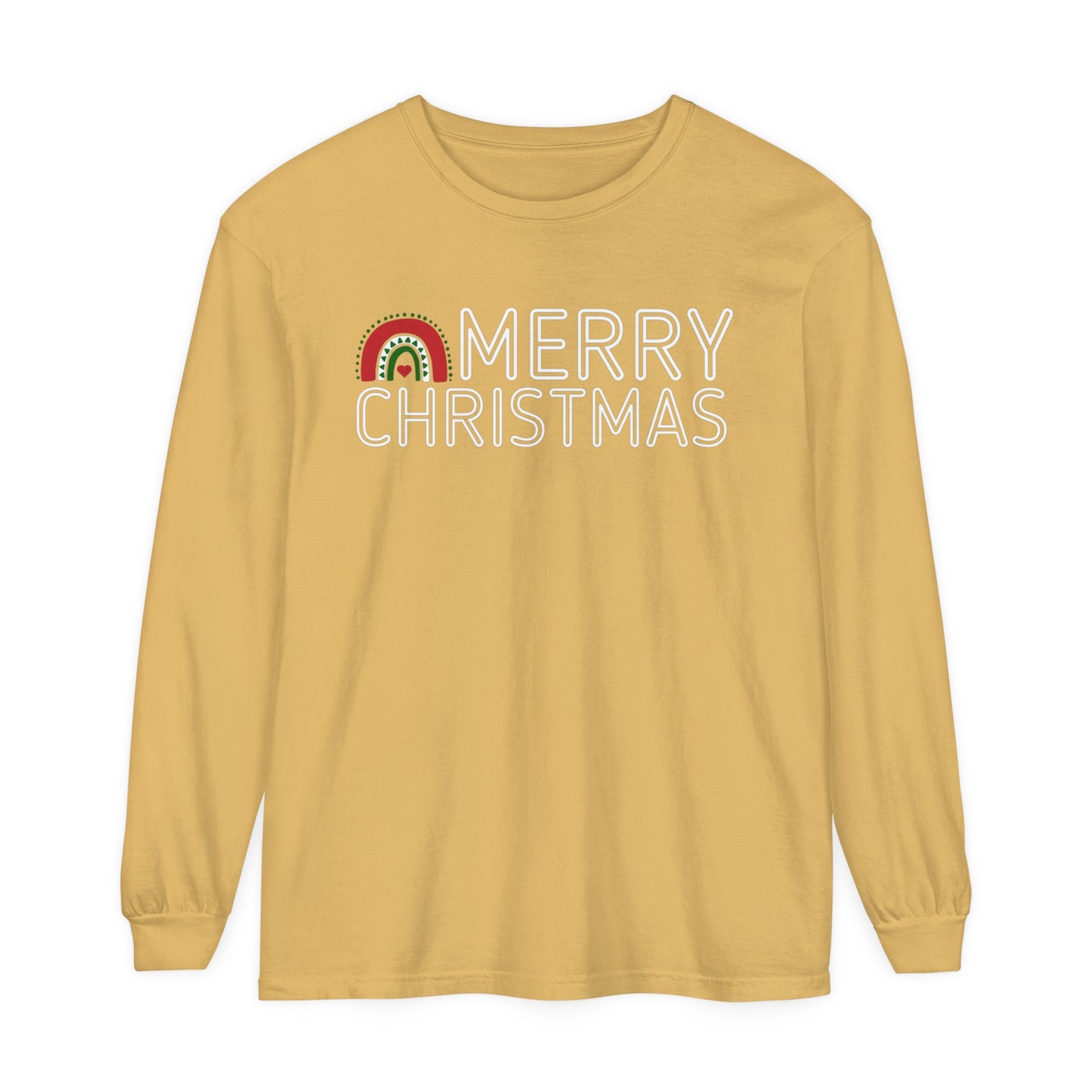 Comfort Colors Garment-Dyed Long Sleeve T-Shirt - 'Merry