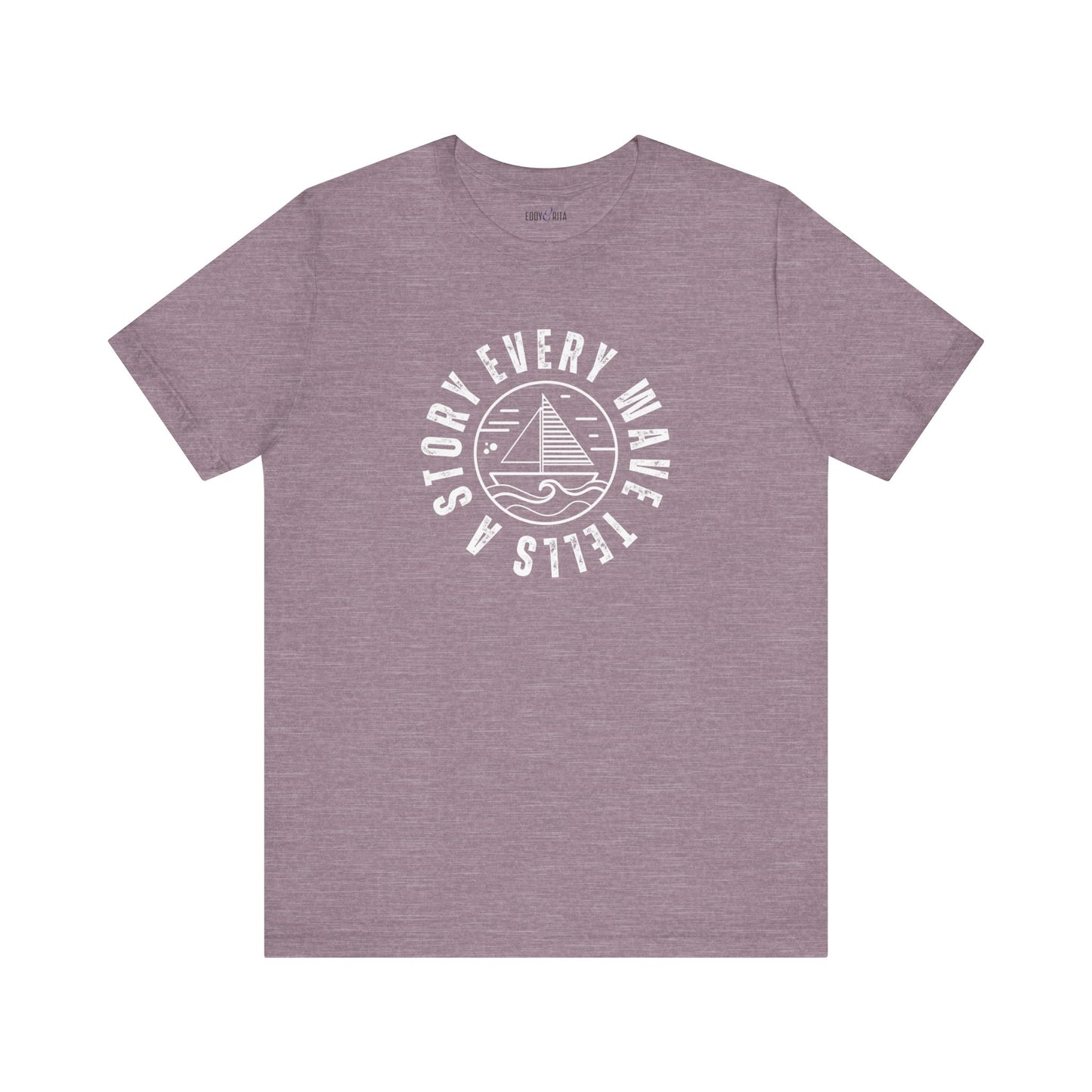Every Wave Tells a Story Men's Bella Canvas Tee - Coastal Narrative Comfort