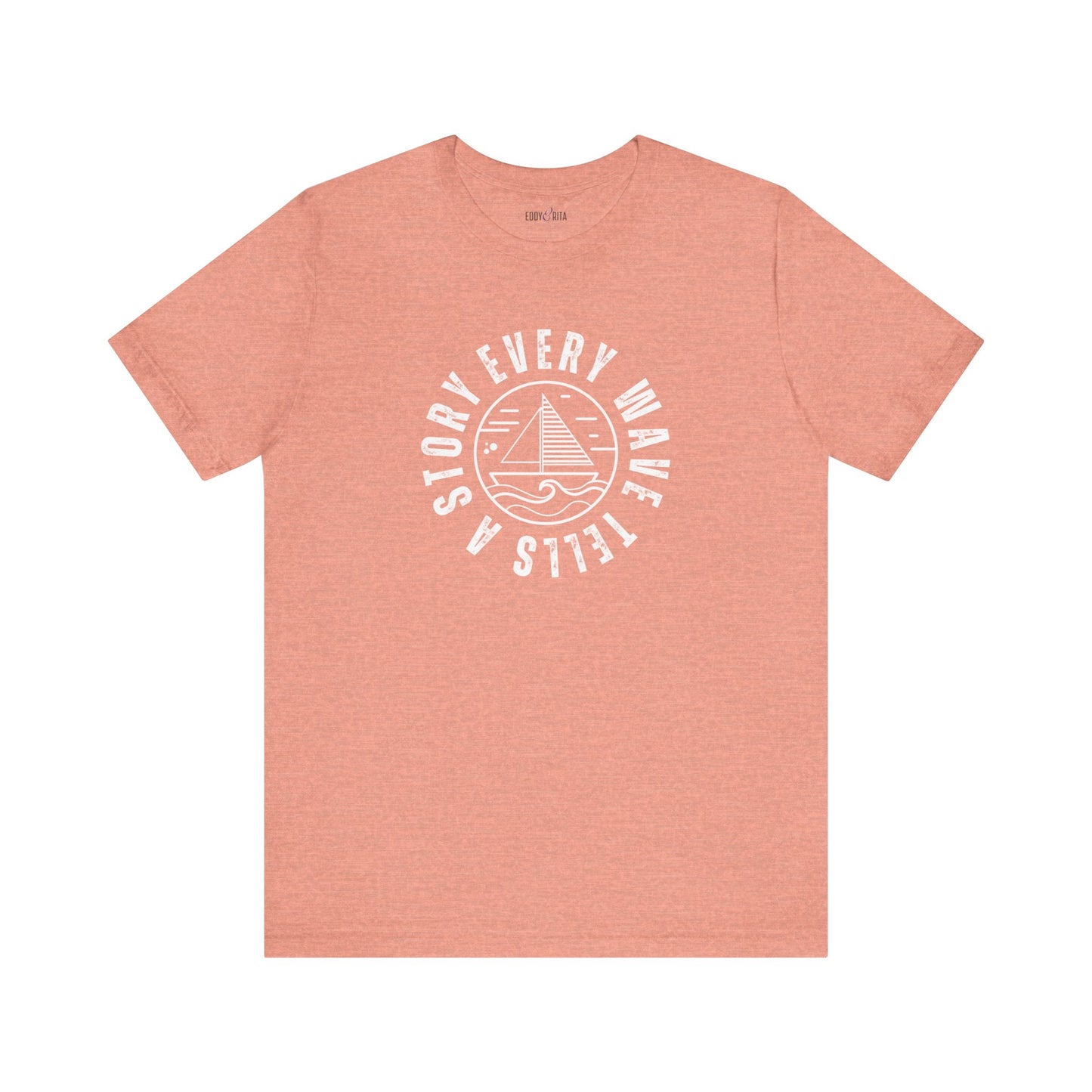 Every Wave Tells a Story Men's Bella Canvas Tee - Coastal Narrative Comfort