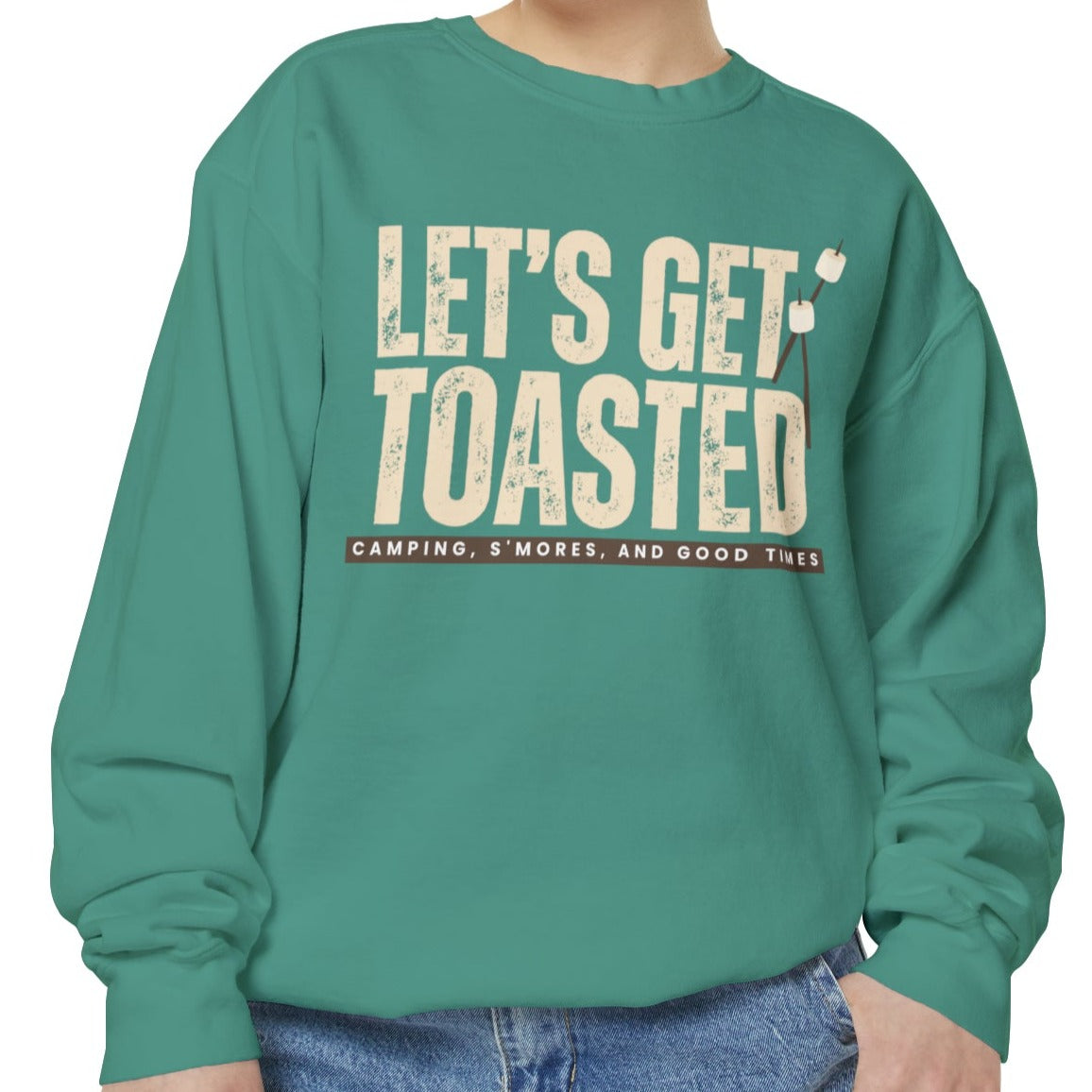 Cozy Comfort Colors Women's Sweatshirt Let's Get Toasted - Eddy and Rita