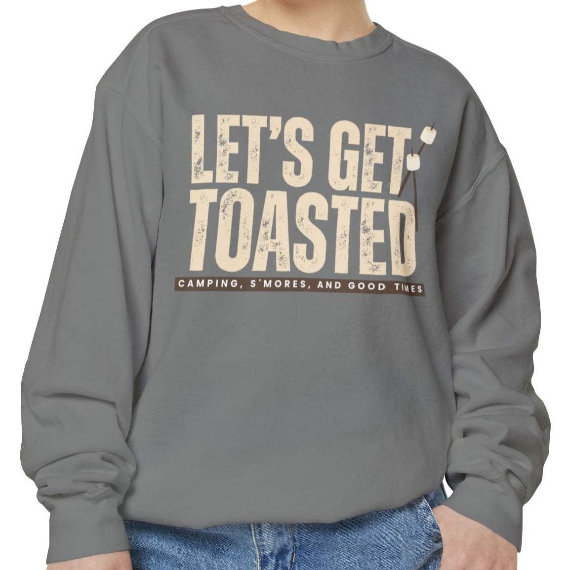 Cozy Comfort Colors Women's Sweatshirt Let's Get Toasted - Eddy and Rita