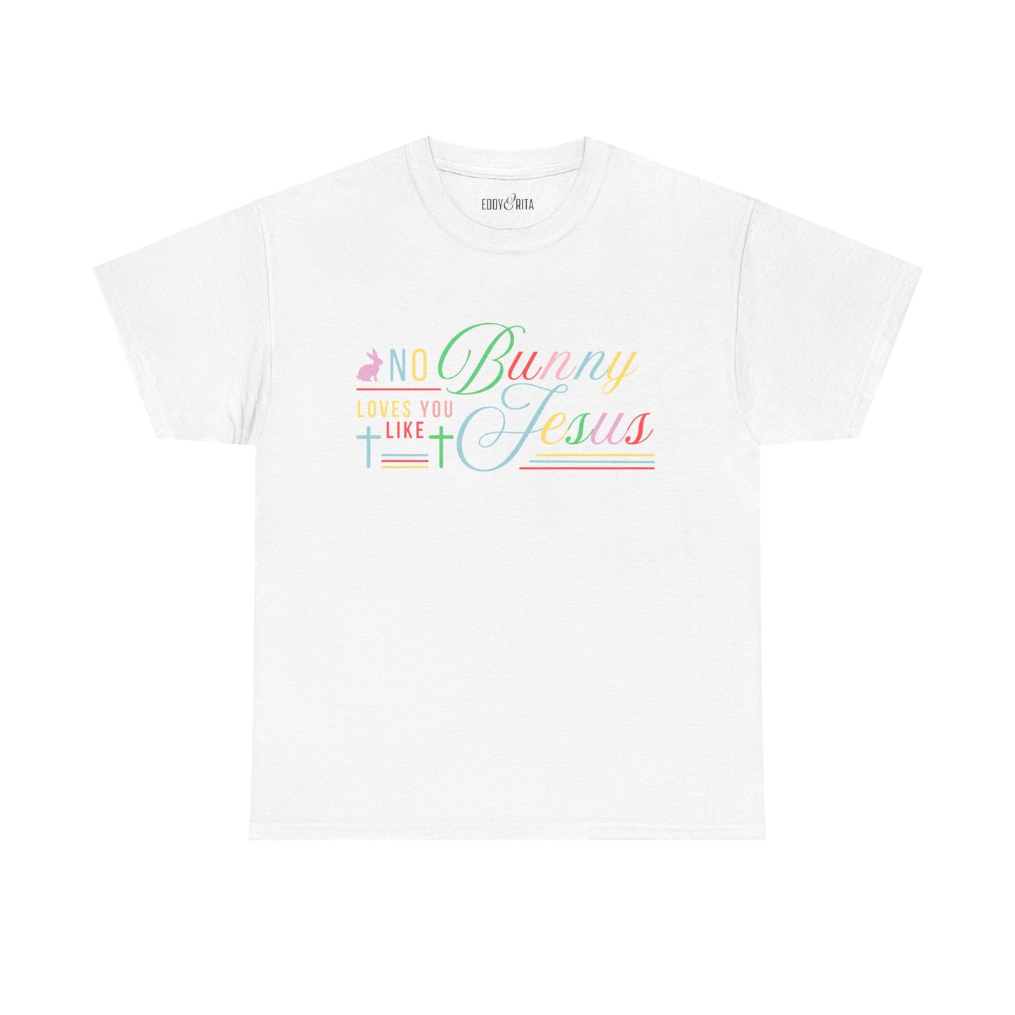 No Bunny Loves You Like Jesus Unisex Heavy Cotton Tee - Fun Easter Graphic Shirt
