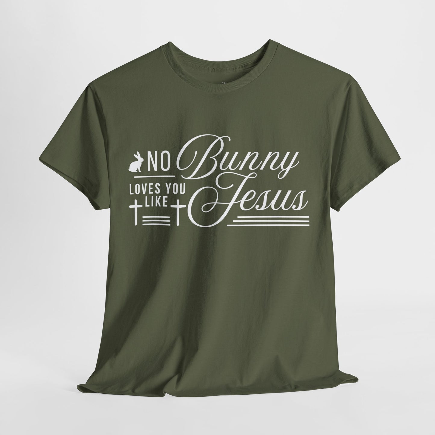 No Bunny Loves You Like Jesus Unisex Heavy Cotton Tee - Fun Easter Graphic Shirt