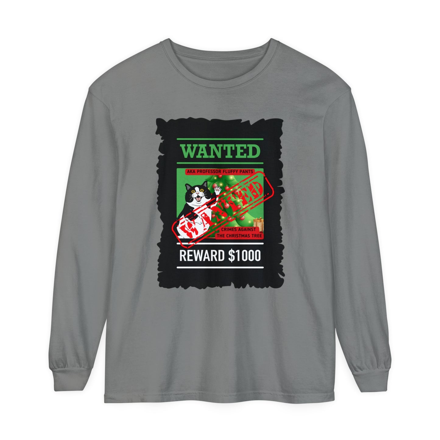 Comfort Colors Garment-Dyed Long Sleeve T-Shirt - 'Wanted