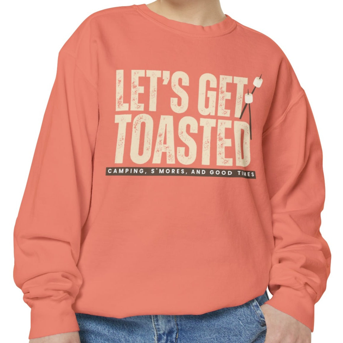 Cozy Comfort Colors Women's Sweatshirt Let's Get Toasted - Eddy and Rita