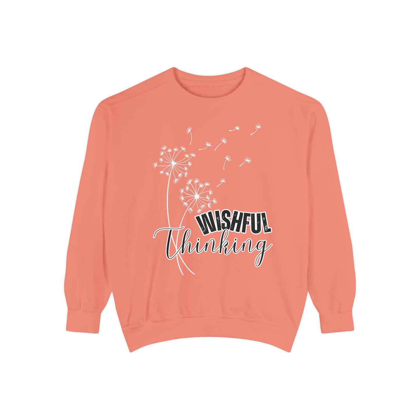 Women’s Comfort Colors Sweatshirt – “Wishful Thinking” Design | Cozy and Thoughtful Casual Pullover