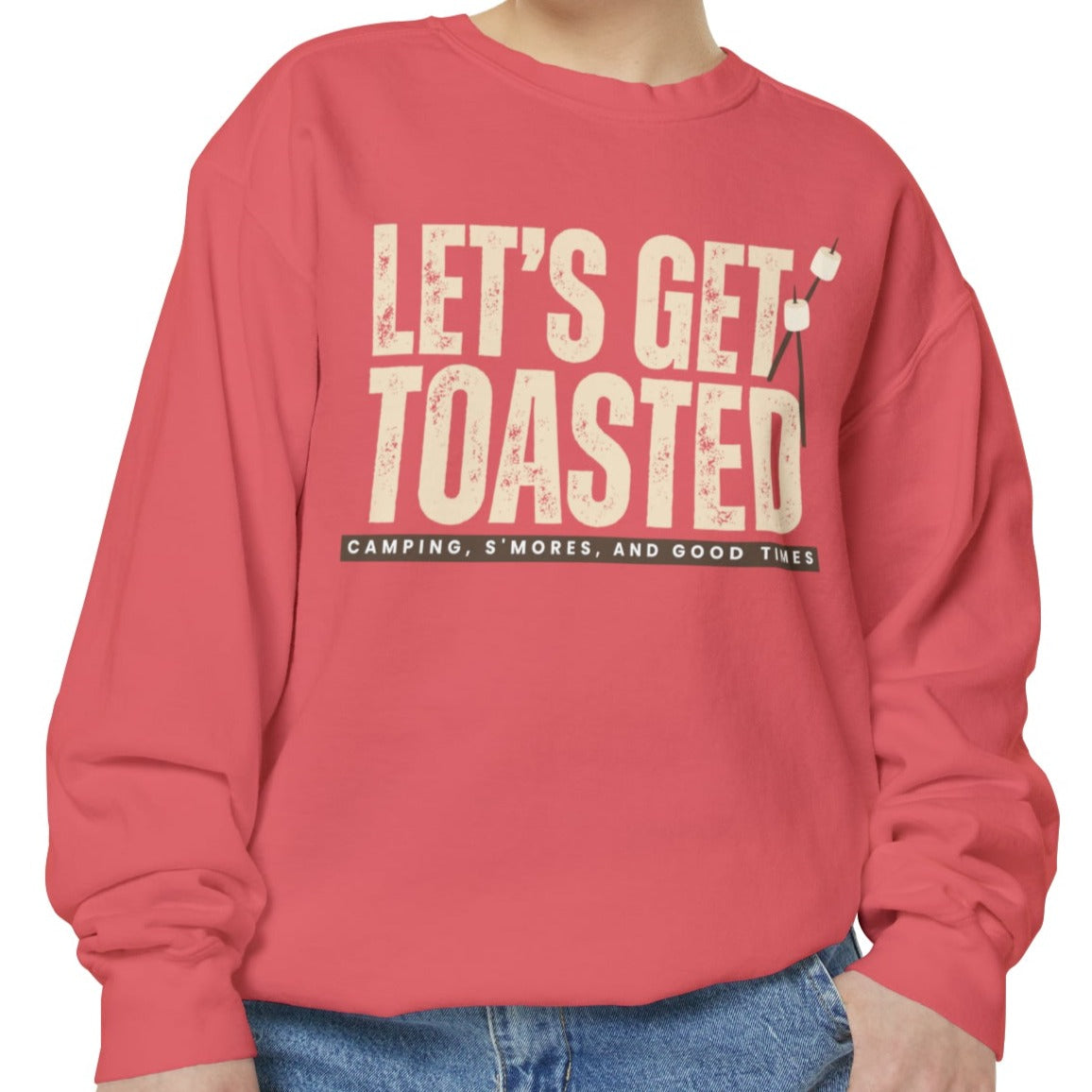 Cozy Comfort Colors Women's Sweatshirt Let's Get Toasted - Eddy and Rita