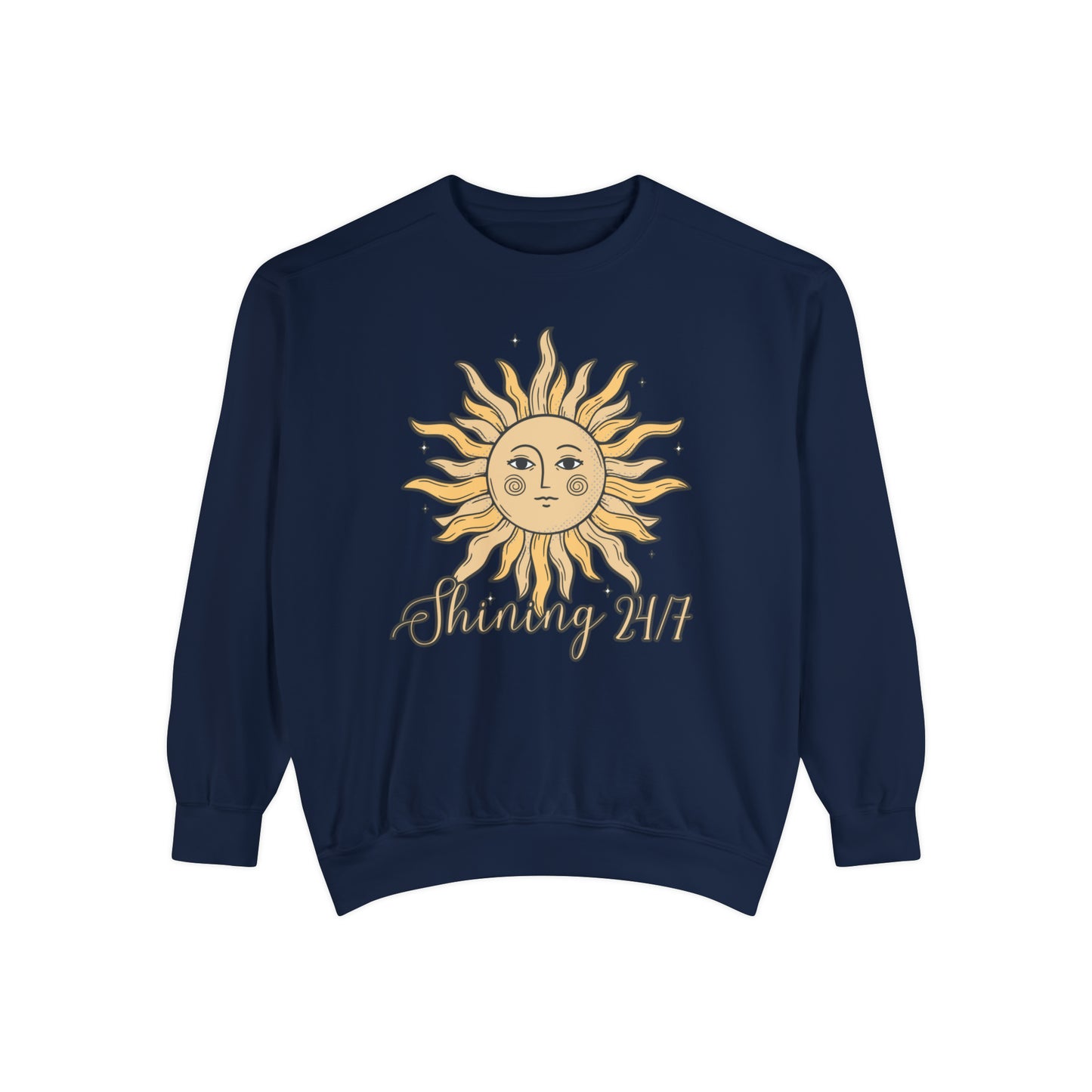 Shining 24/7 Women's Comfort Colors Sweatshirt - Cozy and Radiant - Eddy and Rita