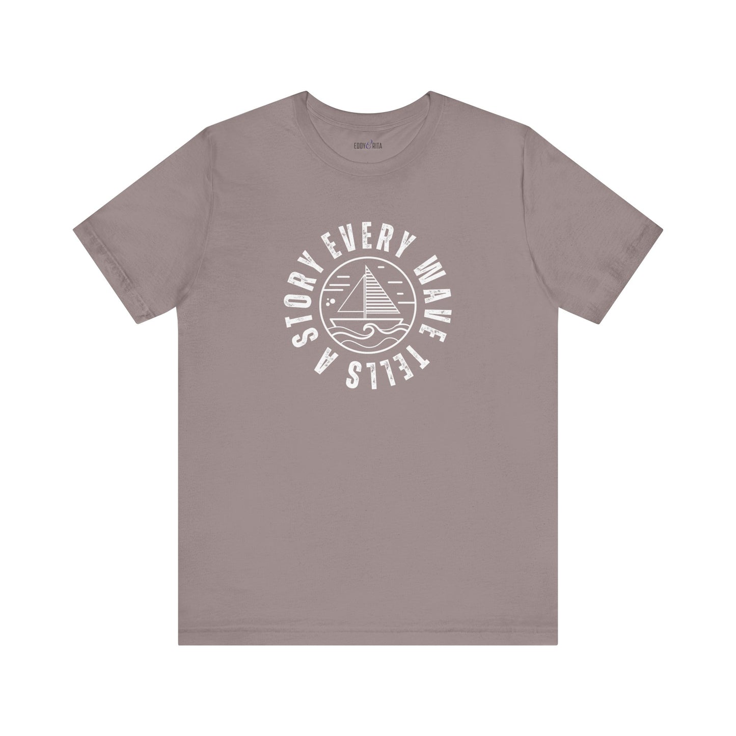 Every Wave Tells a Story Men's Bella Canvas Tee - Coastal Narrative Comfort
