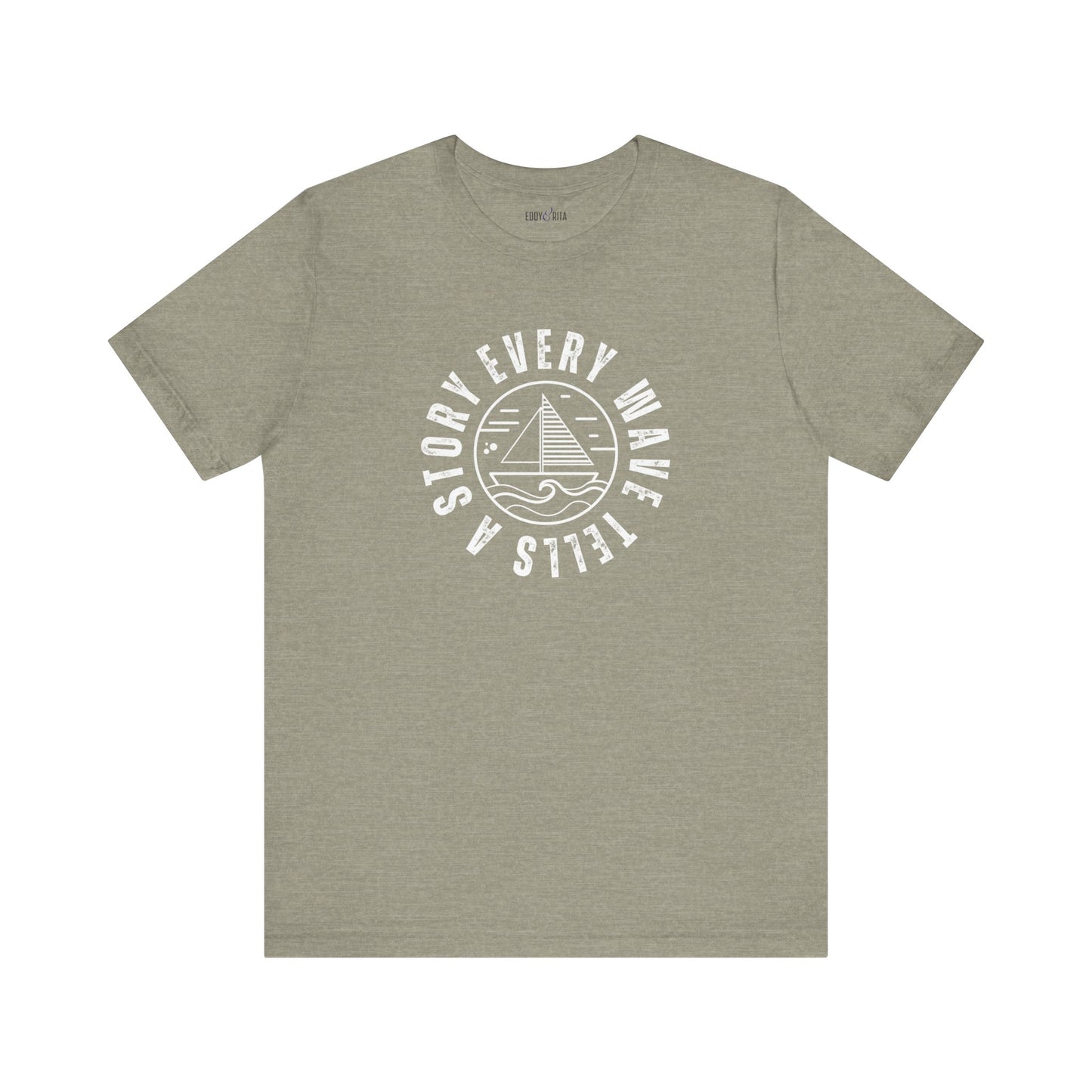 Every Wave Tells a Story Men's Bella Canvas Tee - Coastal Narrative Comfort