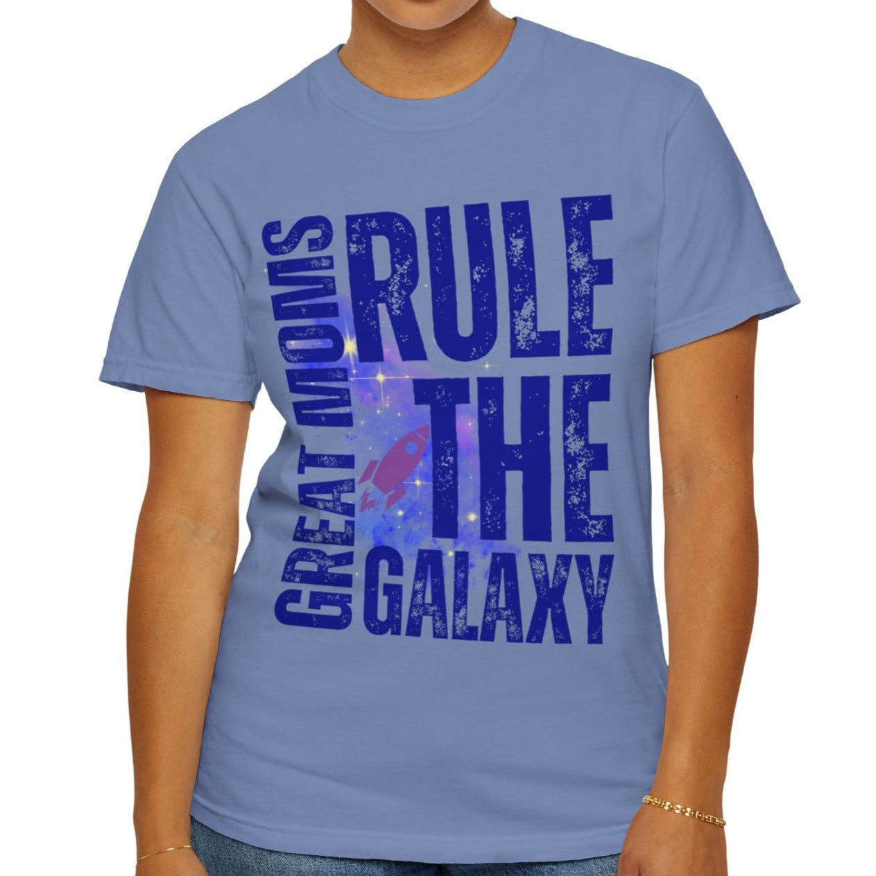 Galactic Mom Power Women's Comfort Colors T-Shirt - Eddy and Rita