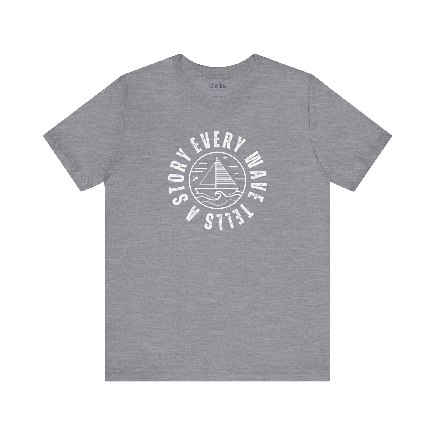Every Wave Tells a Story Men's Bella Canvas Tee - Coastal Narrative Comfort