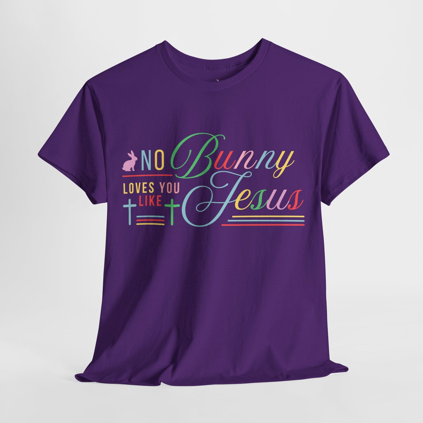 No Bunny Loves You Like Jesus Unisex Heavy Cotton Tee - Fun Easter Graphic Shirt