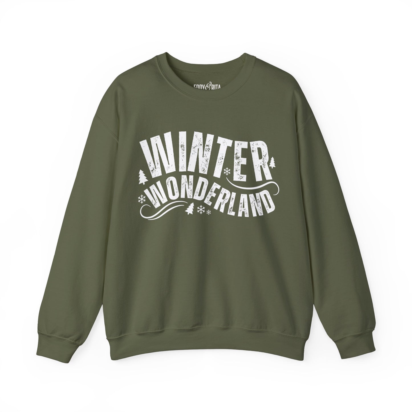 Women's Heavy Sweatshirt – "Winter Wonderland" Cozy Winter Graphic Sweatshirt