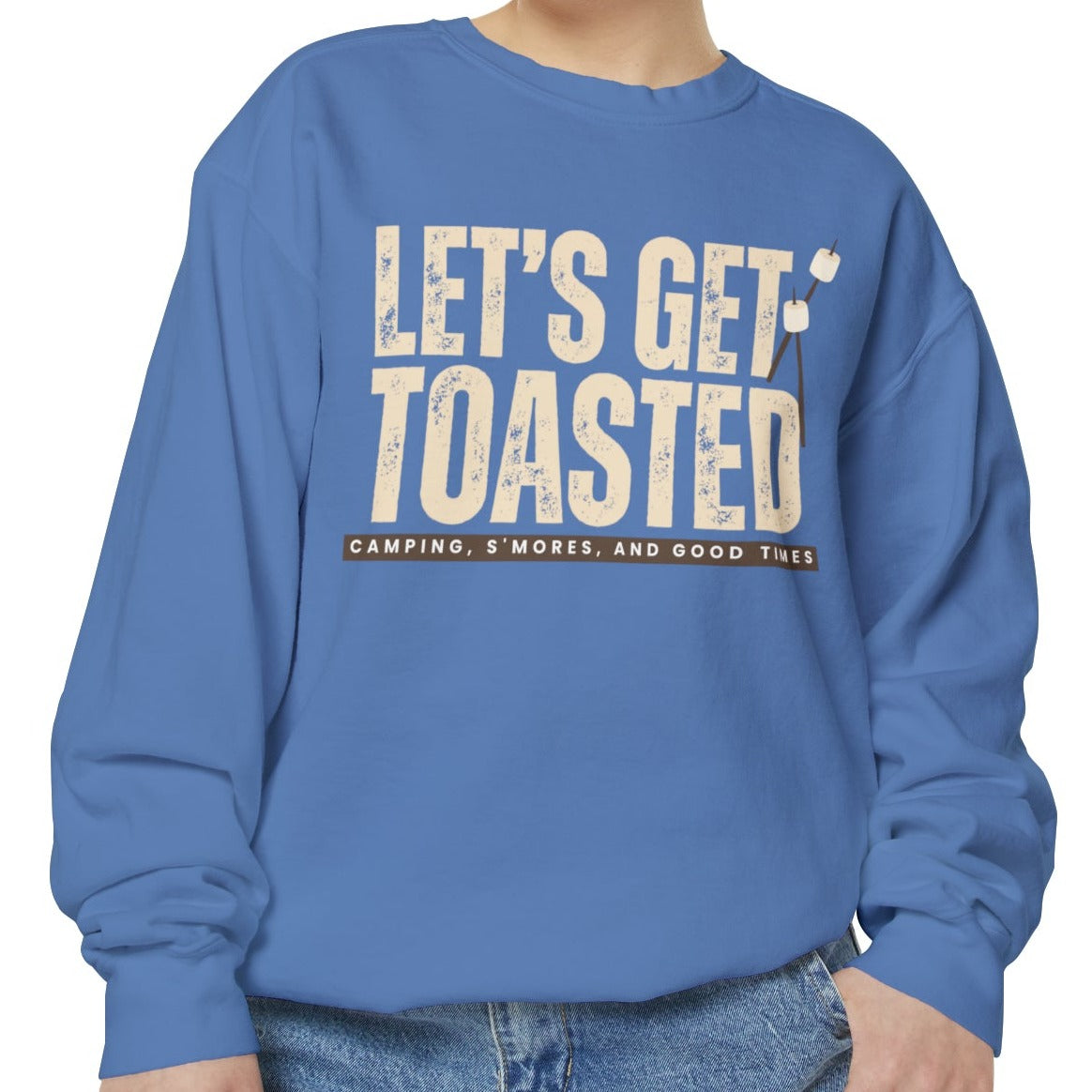 Cozy Comfort Colors Women's Sweatshirt Let's Get Toasted - Eddy and Rita