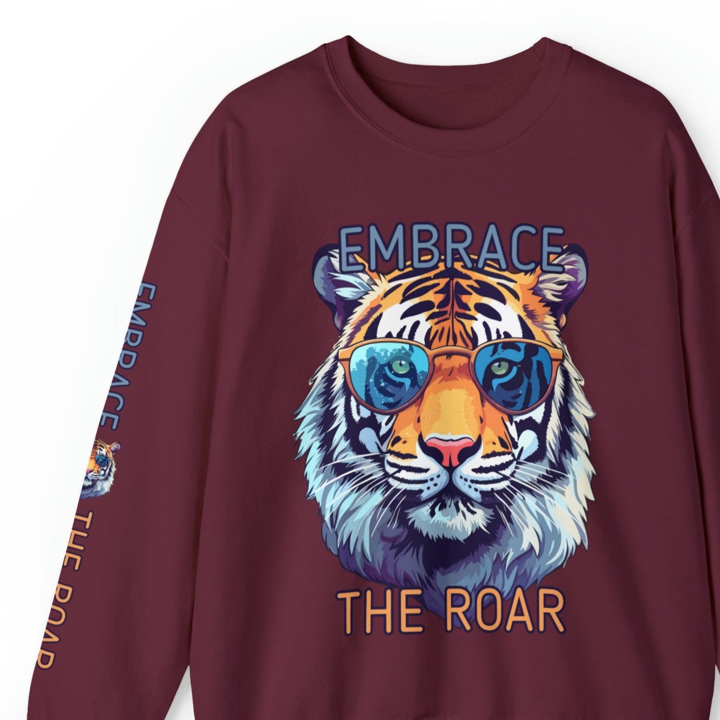 Embrace the Roar: Women's Tiger Sweatshirt with Stylish Sunglasses - Stand out in Style! - Eddy and Rita