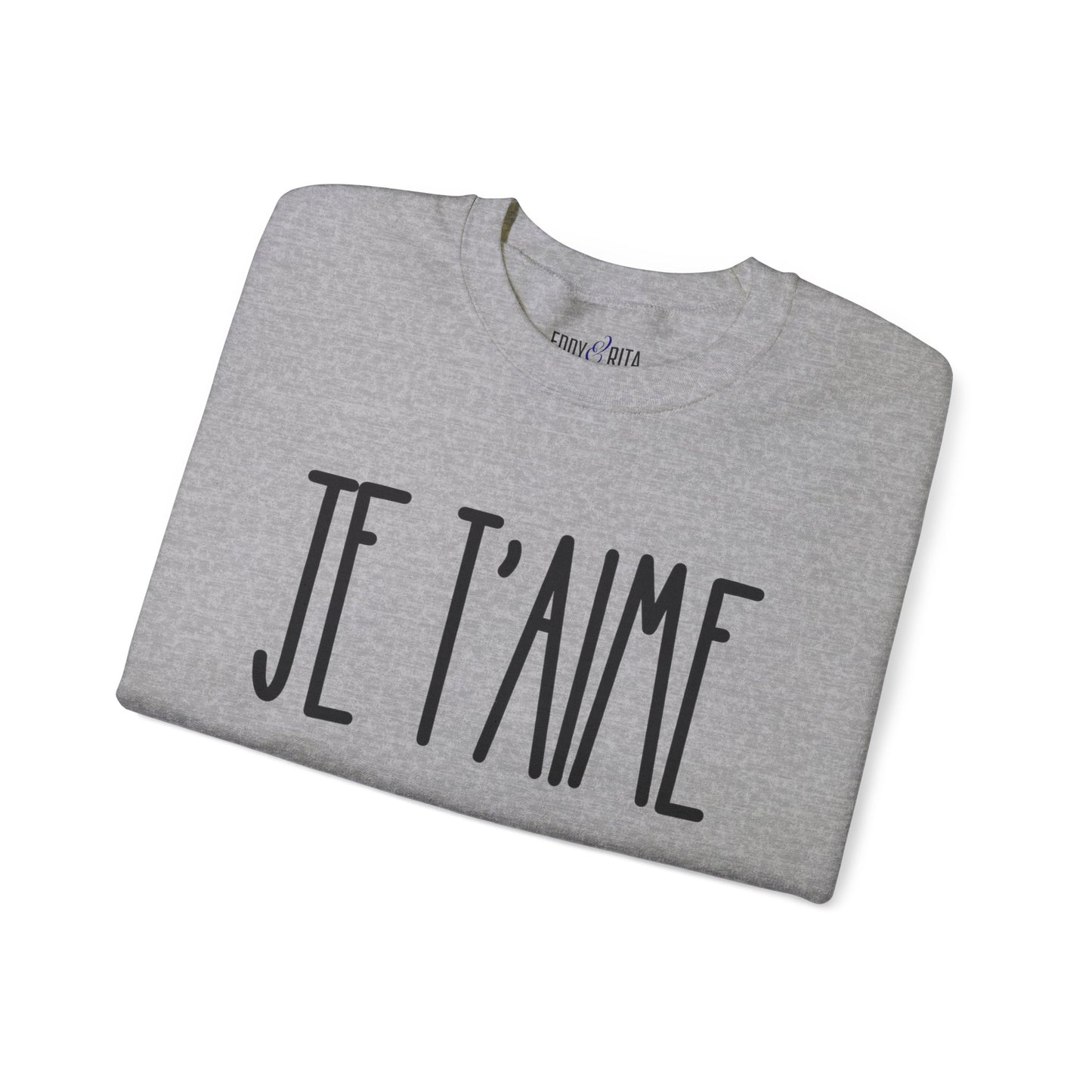 Je T'aime Women's Sweatshirt: Cozy Comfort with French Elegance - Eddy and Rita
