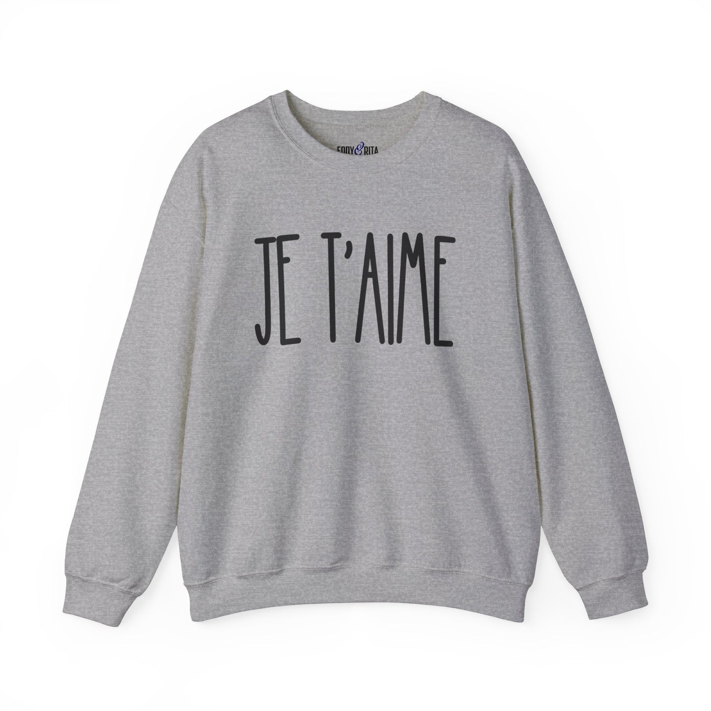 Je T'aime Women's Sweatshirt: Cozy Comfort with French Elegance - Eddy and Rita