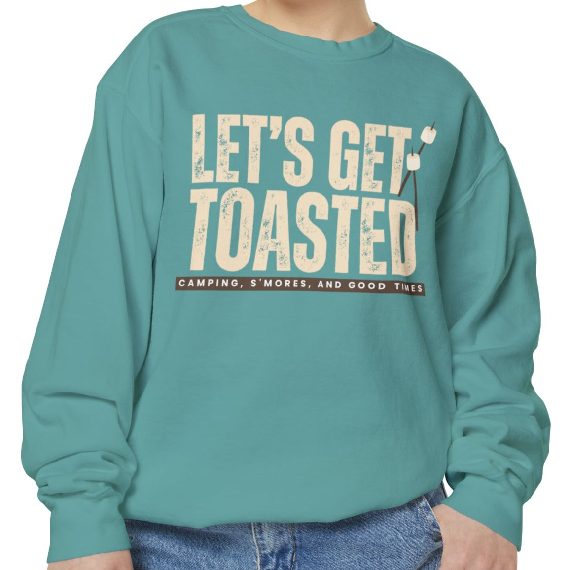 Cozy Comfort Colors Women's Sweatshirt Let's Get Toasted - Eddy and Rita