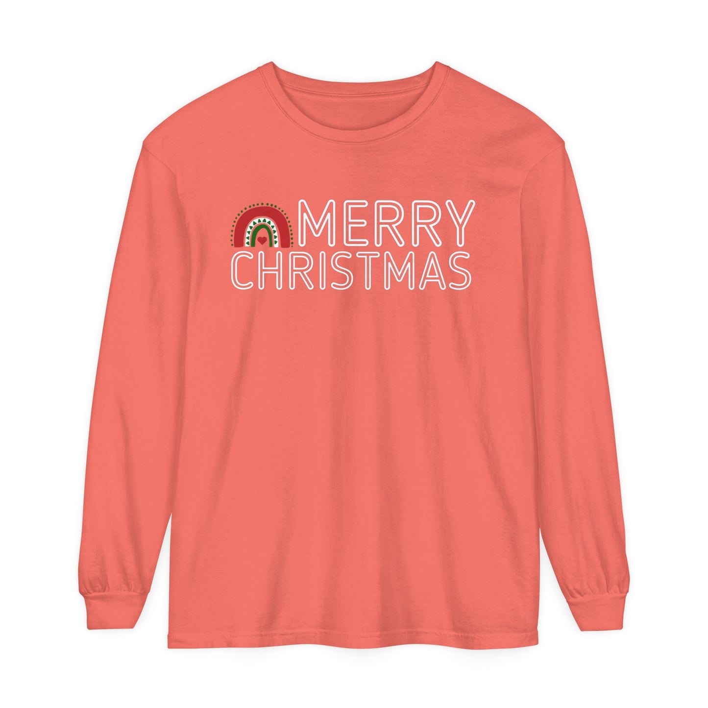 Comfort Colors Garment-Dyed Long Sleeve T-Shirt - 'Merry