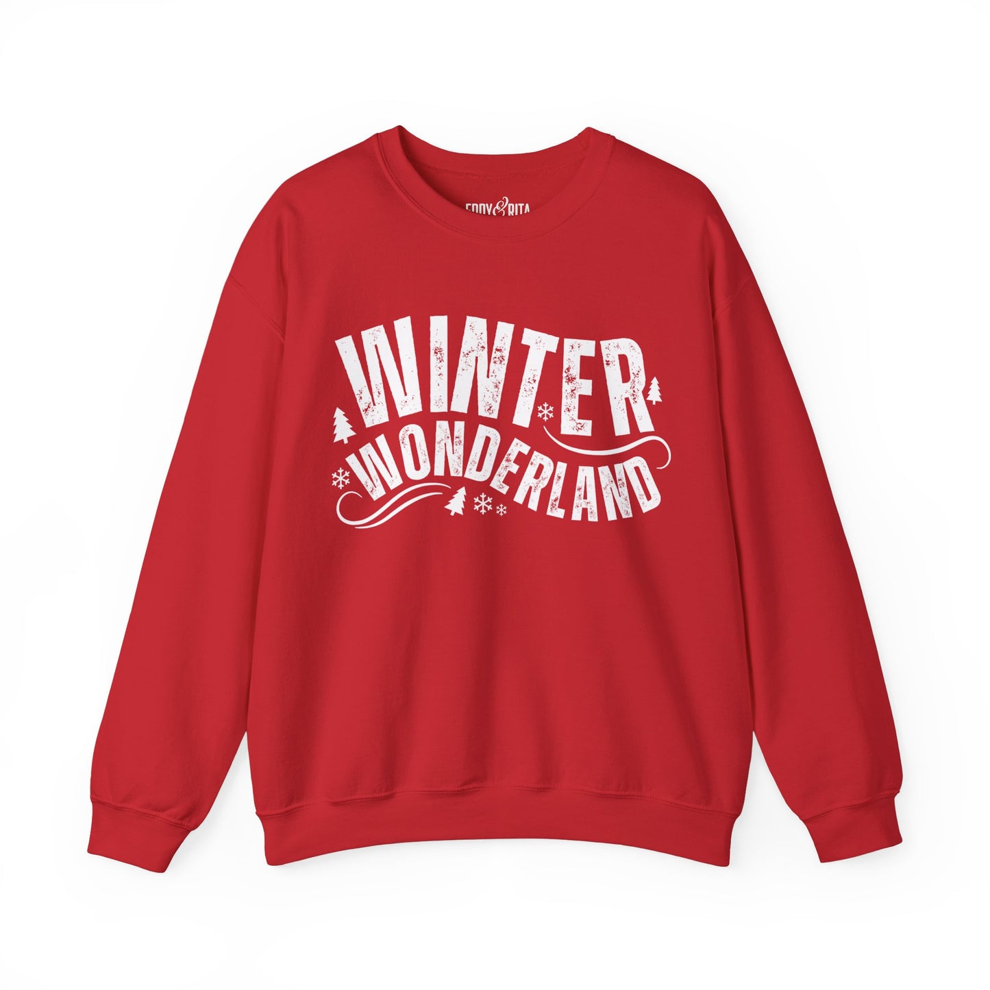 Women's Heavy Sweatshirt – "Winter Wonderland" Cozy Winter Graphic Sweatshirt