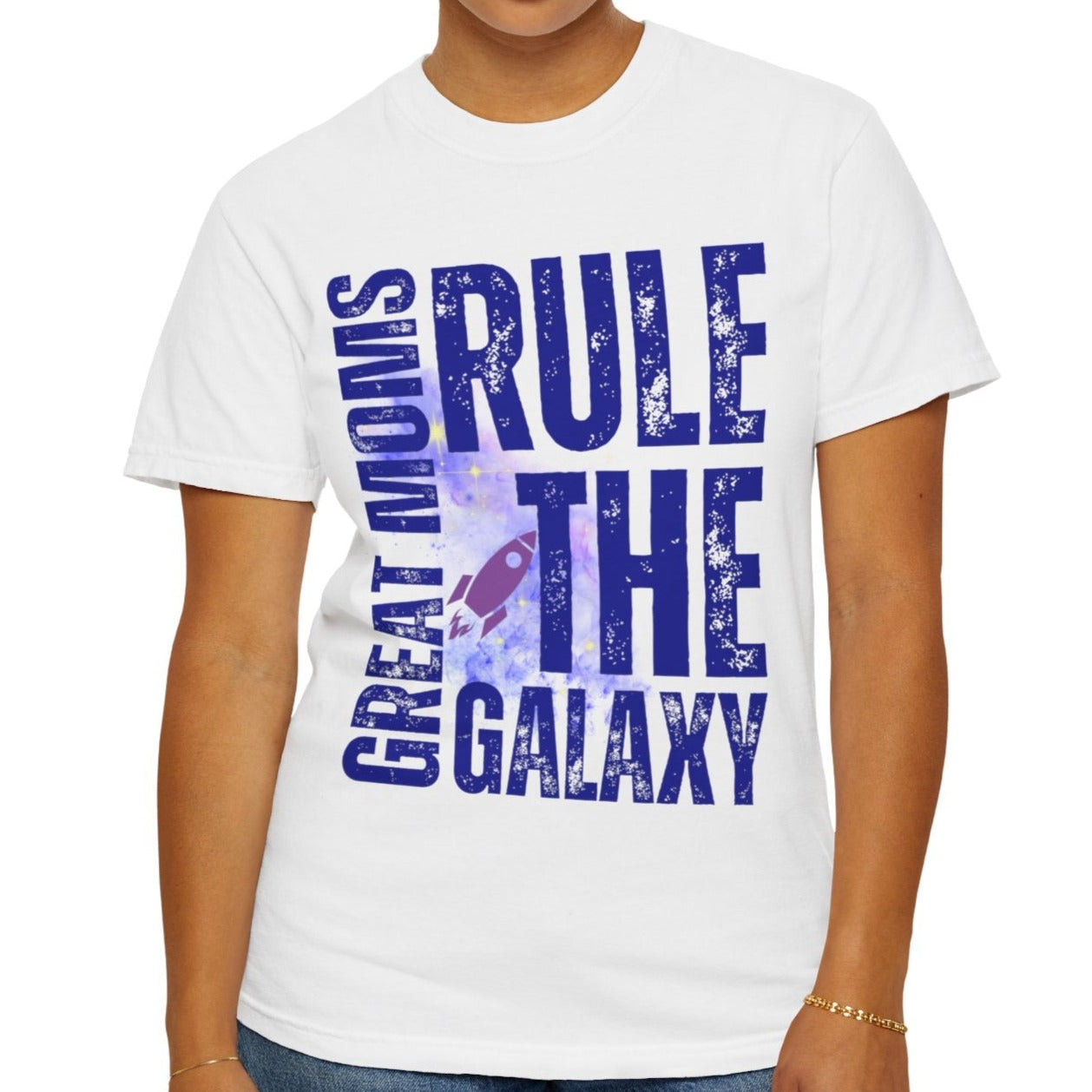 Galactic Mom Power Women's Comfort Colors T-Shirt - Eddy and Rita