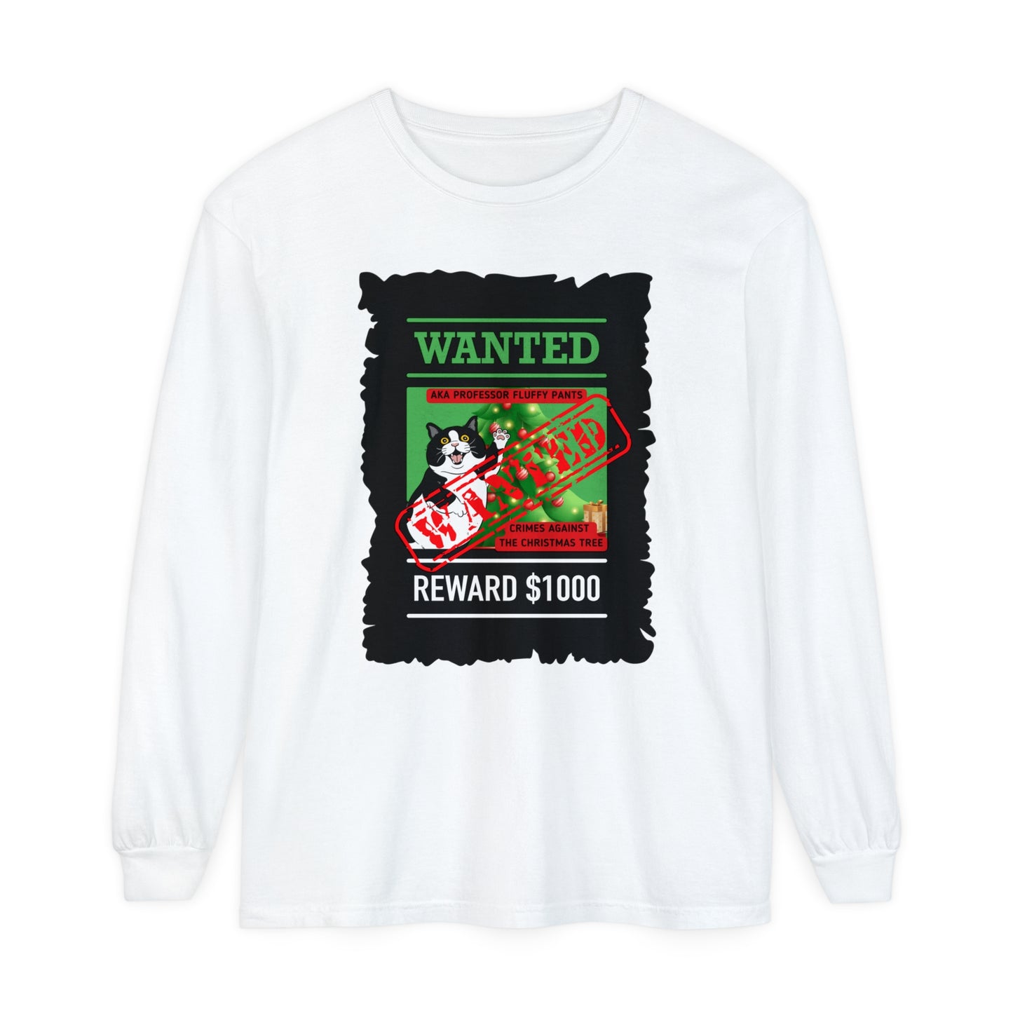 Comfort Colors Garment-Dyed Long Sleeve T-Shirt - 'Wanted