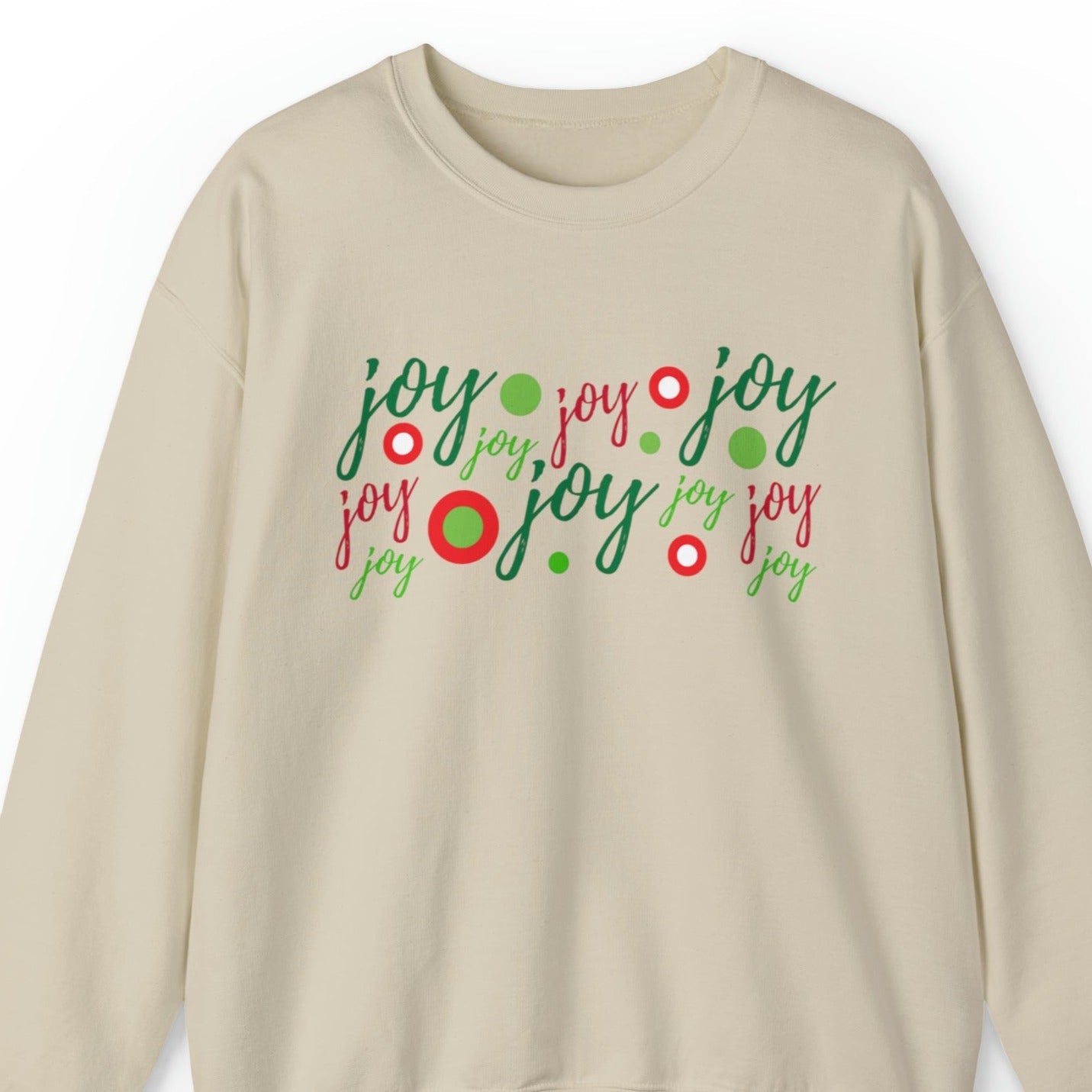 Joyful Repeated Pattern Women's Christmas Sweatshirt - Eddy and Rita