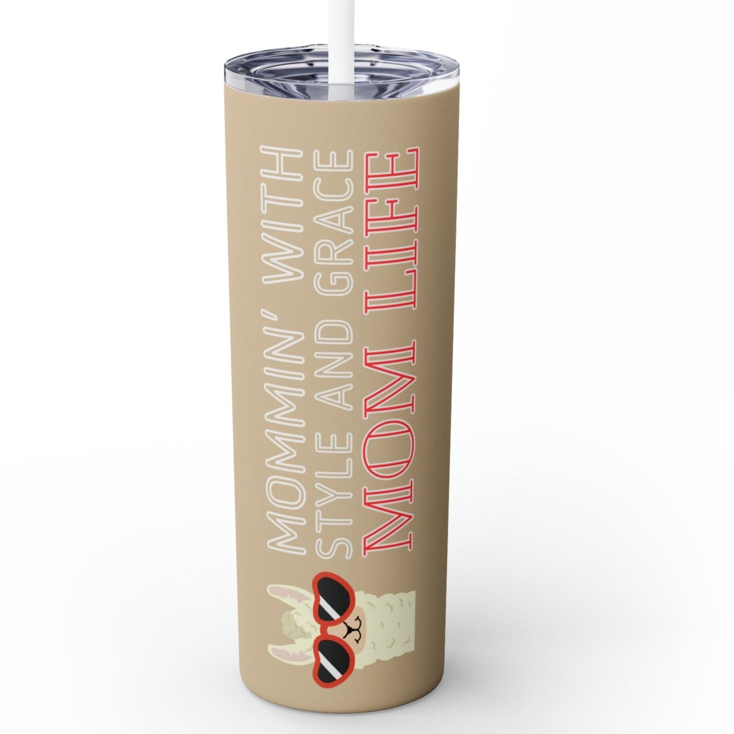 Mommin' with Style and Grace Llama Skinny Tumbler - 20oz - Eddy and Rita